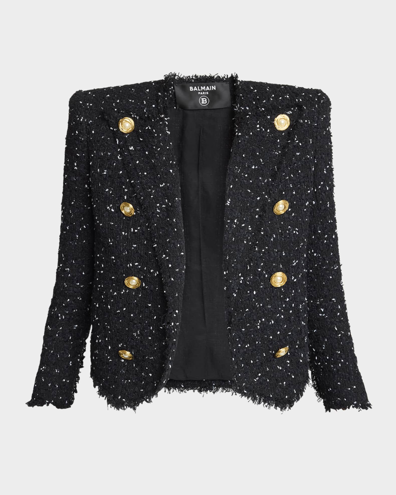 Spencer 8-Button Polka Dot Tweed Jacket 0