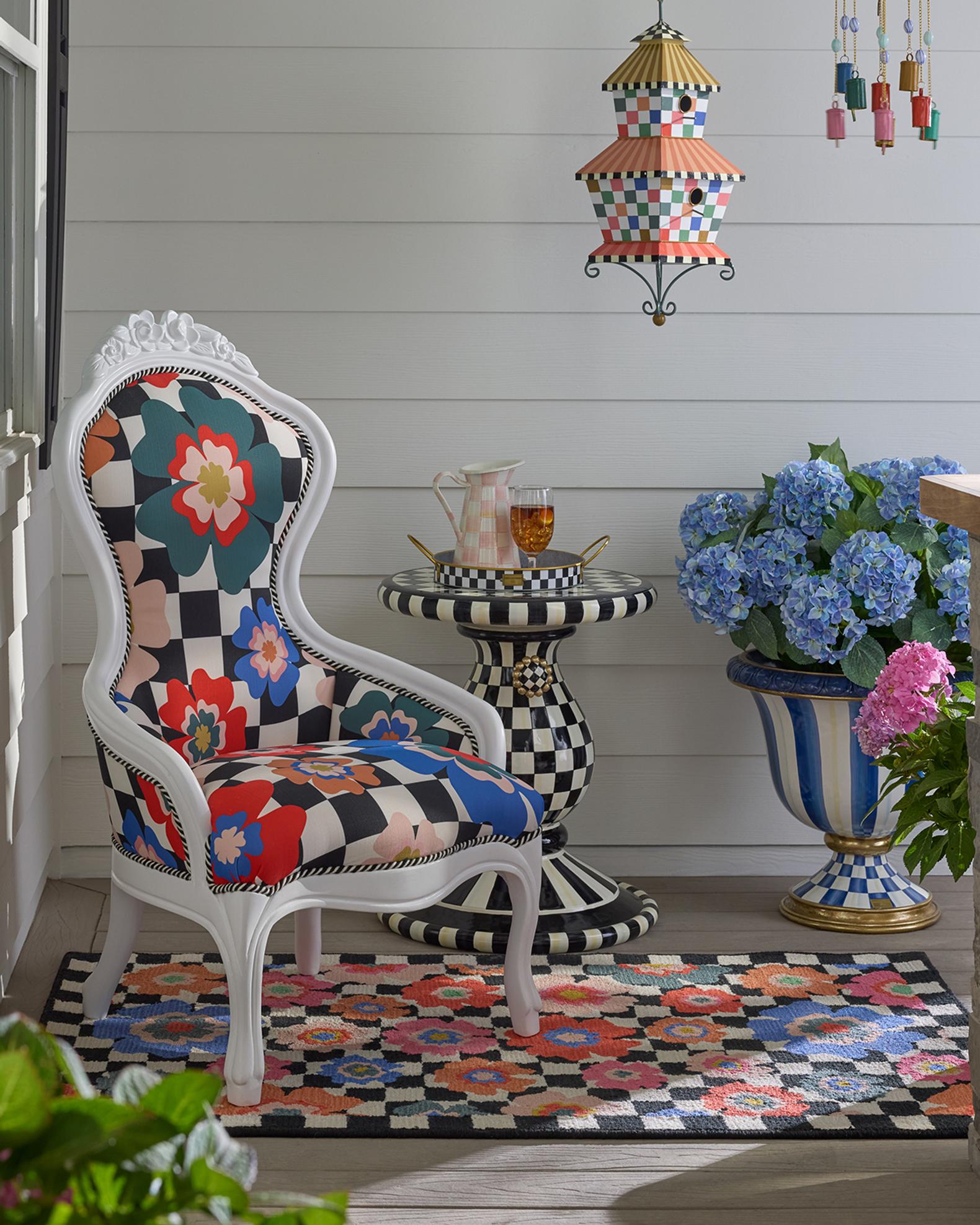 MacKenzie-Childs Outdoor Dolce Vita Upholstered Chair | Neiman Marcus