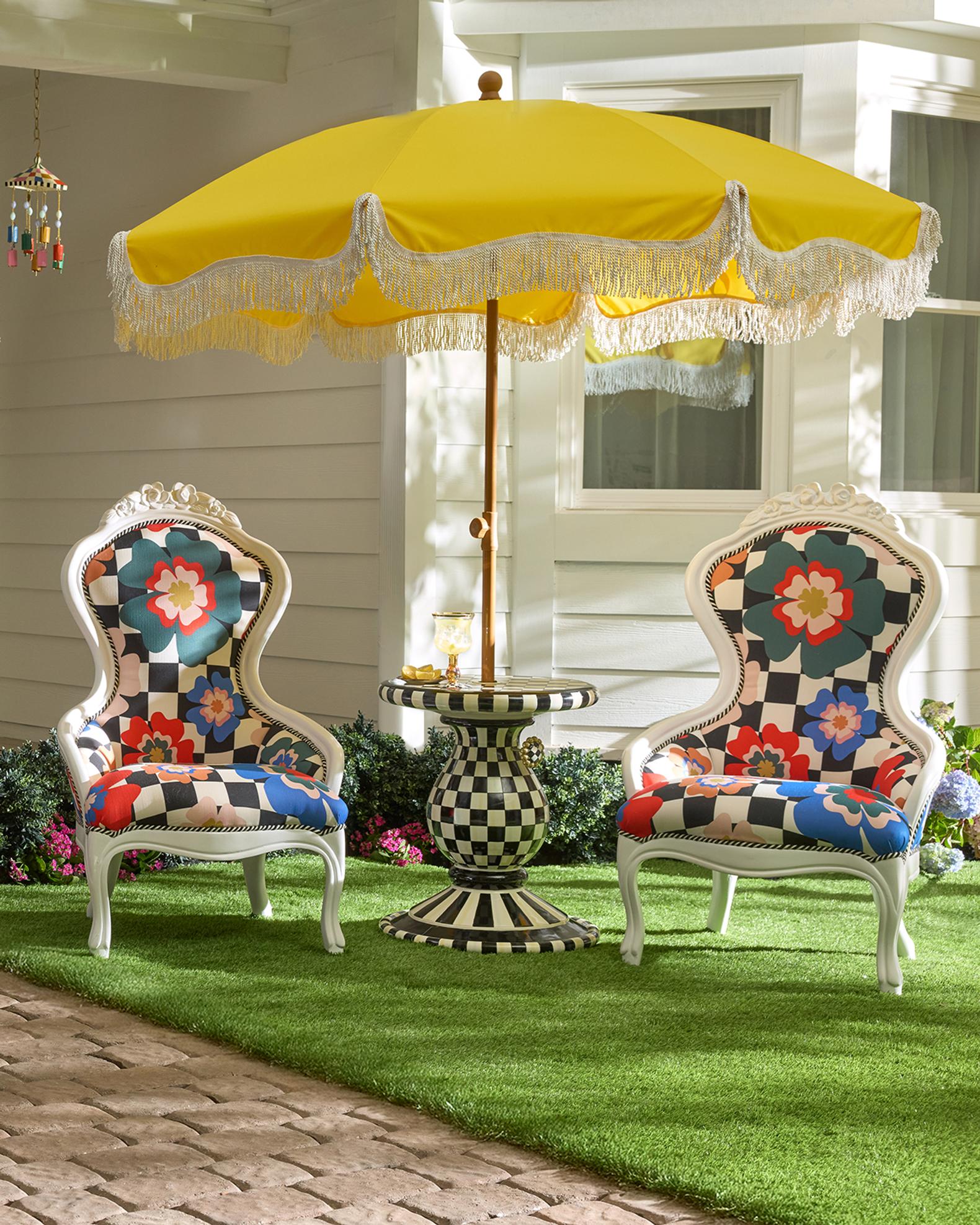 MacKenzie-Childs Outdoor Dolce Vita Upholstered Chair | Neiman Marcus