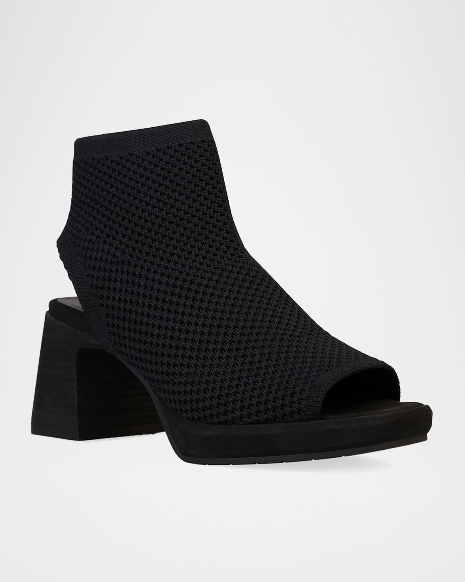 Knit Pull-On Platform Booties 1