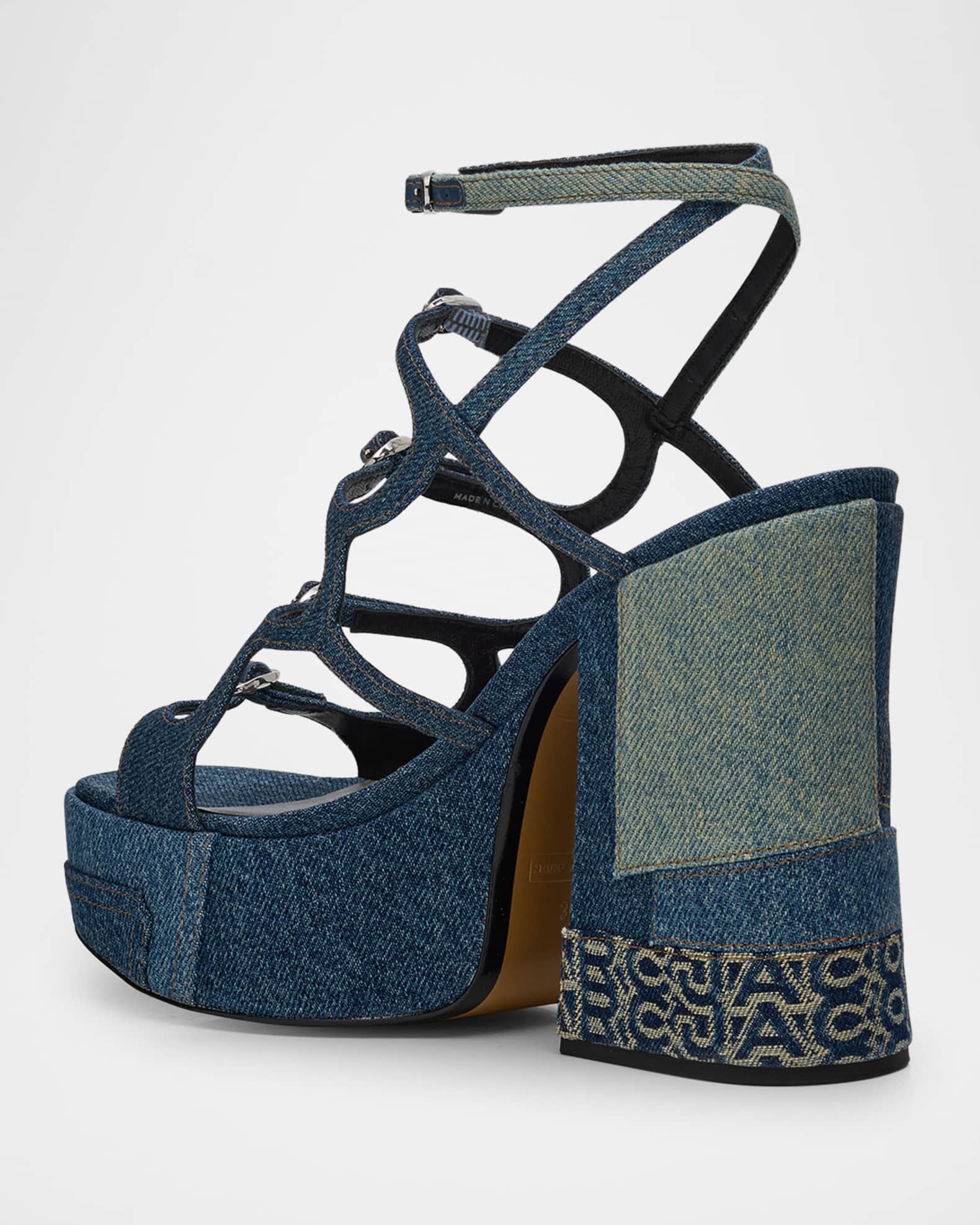 Marc Jacobs The Kiki Denim Platform Sandals | Neiman Marcus