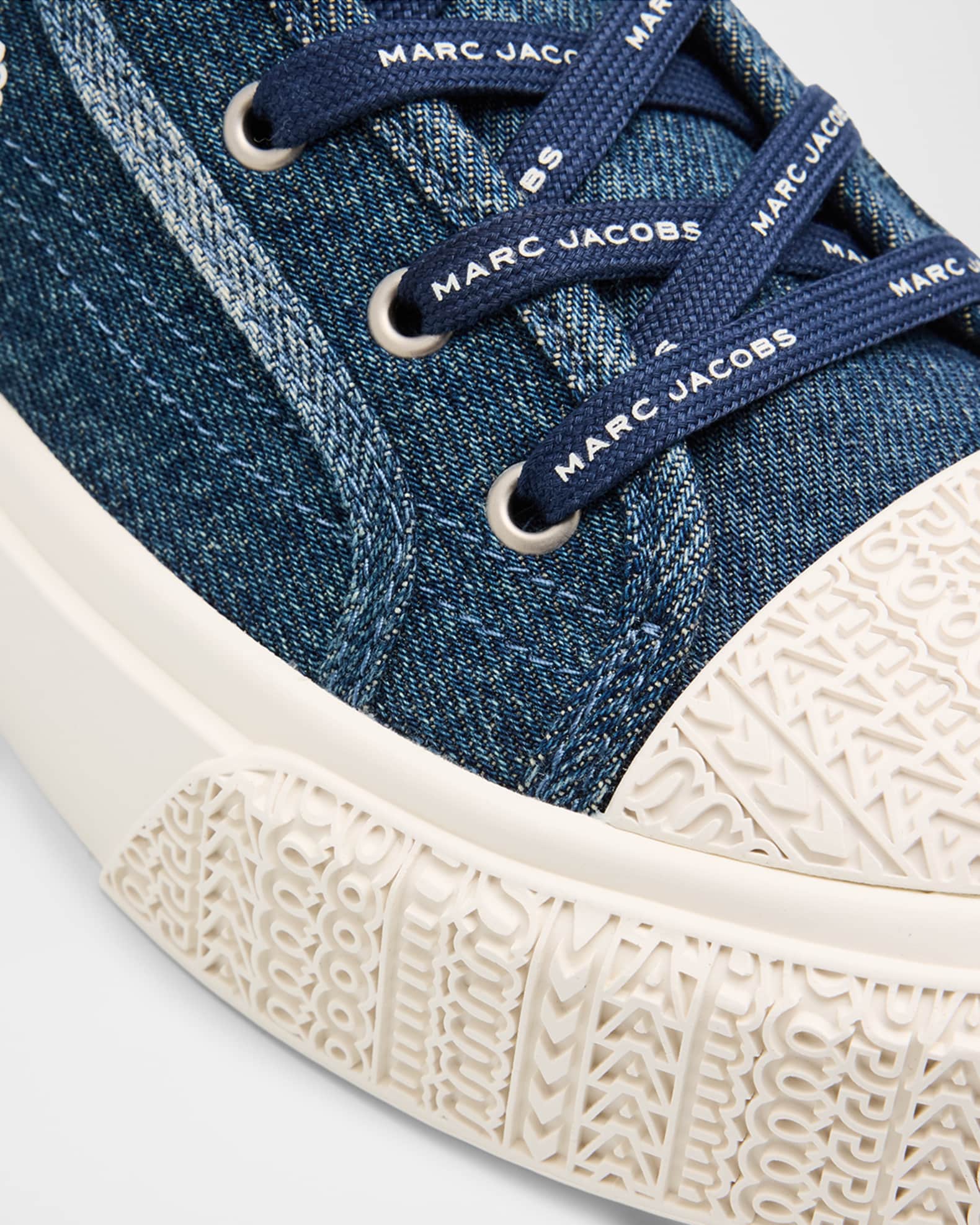 Marc Jacobs The Sequined Denim High-Top Sneakers | Neiman Marcus