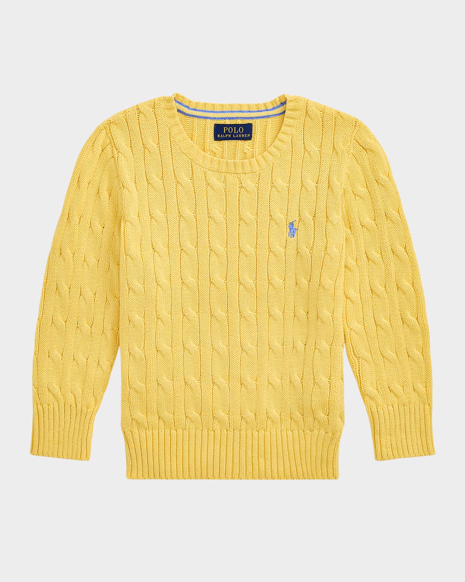 Boy's Combed Cotton Cable-Knit Sweater 0