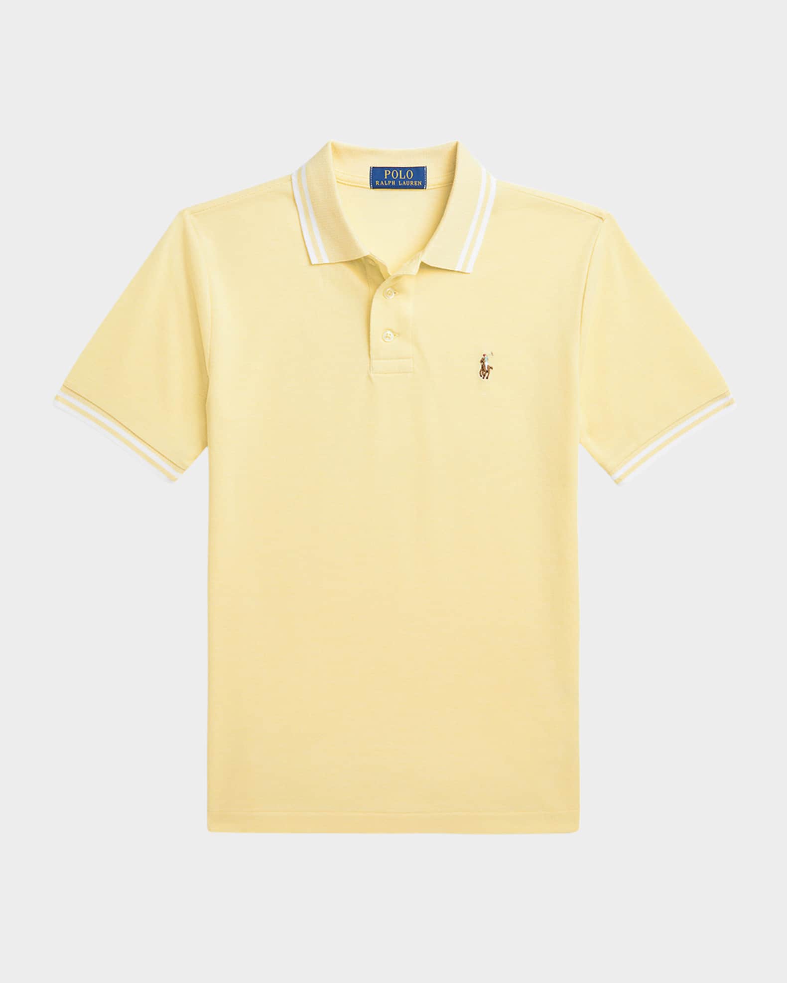 Boy's Striped Trim Polo Shirt 0
