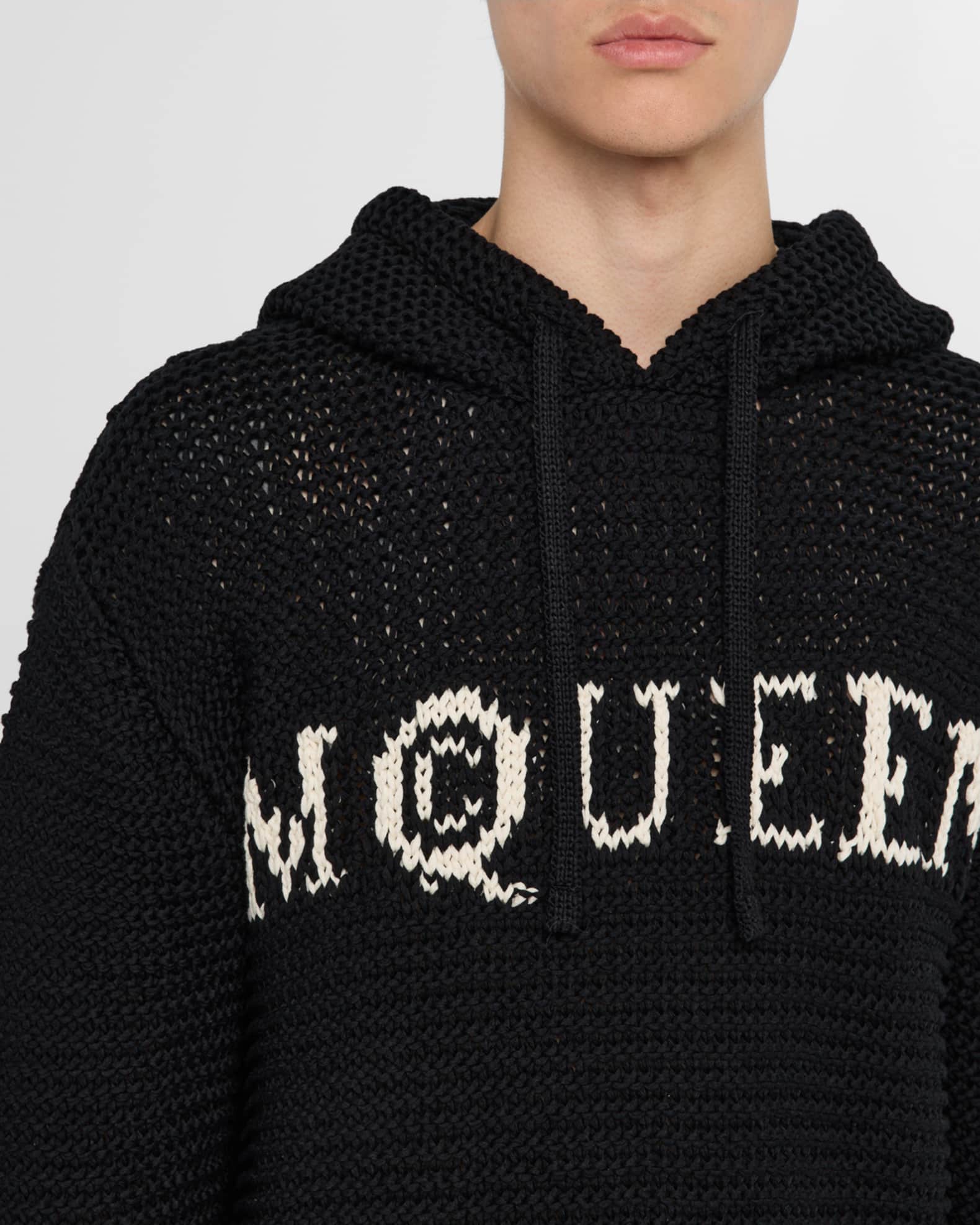 パーカー・フーディ MCQUEEN MCQUEEN LOGO CROPPED HOODIE McQueen Men's Logo Cropped Hoodie | Neiman Marcus