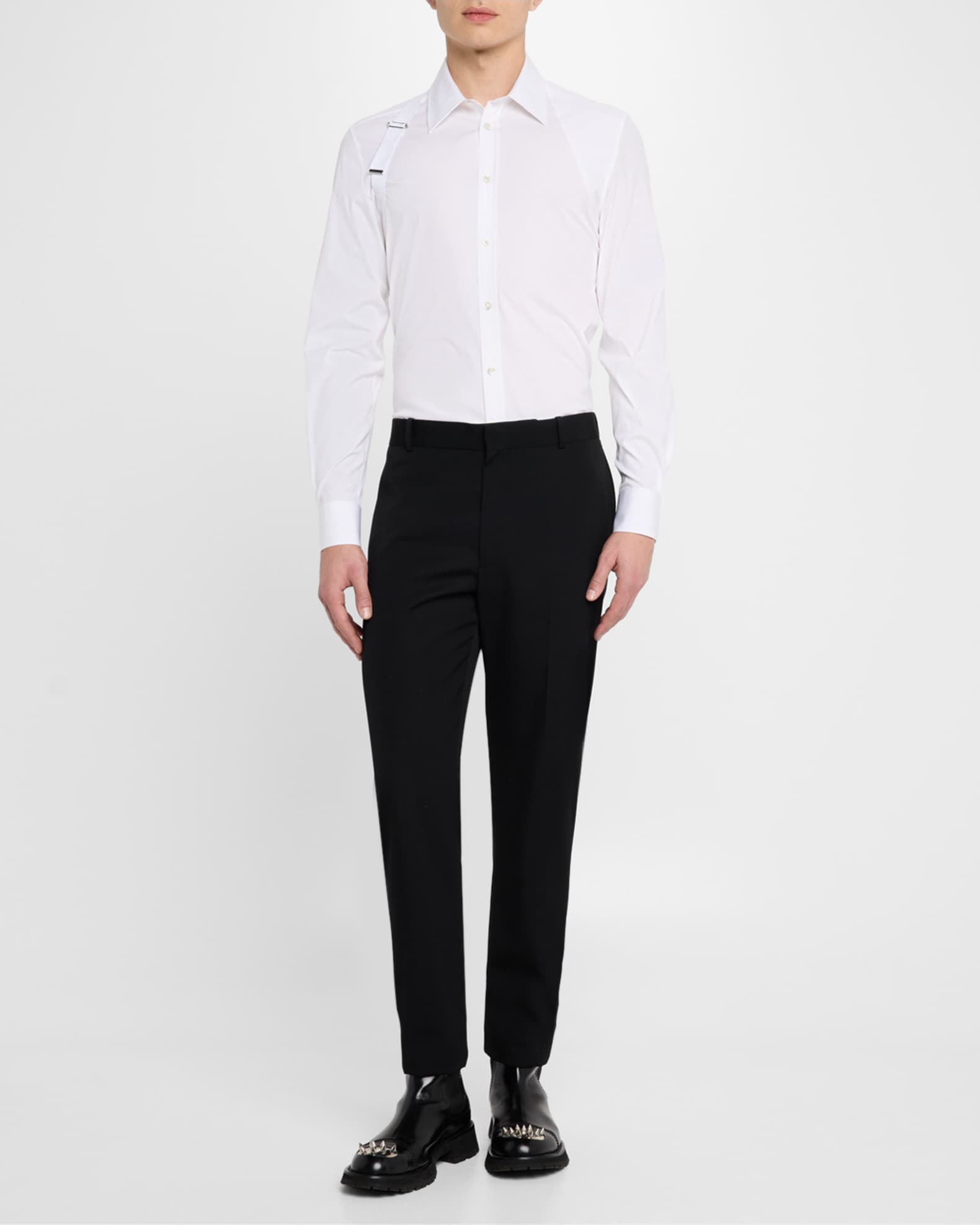 Men's Logo-Tape Harness Dress Shirt 1