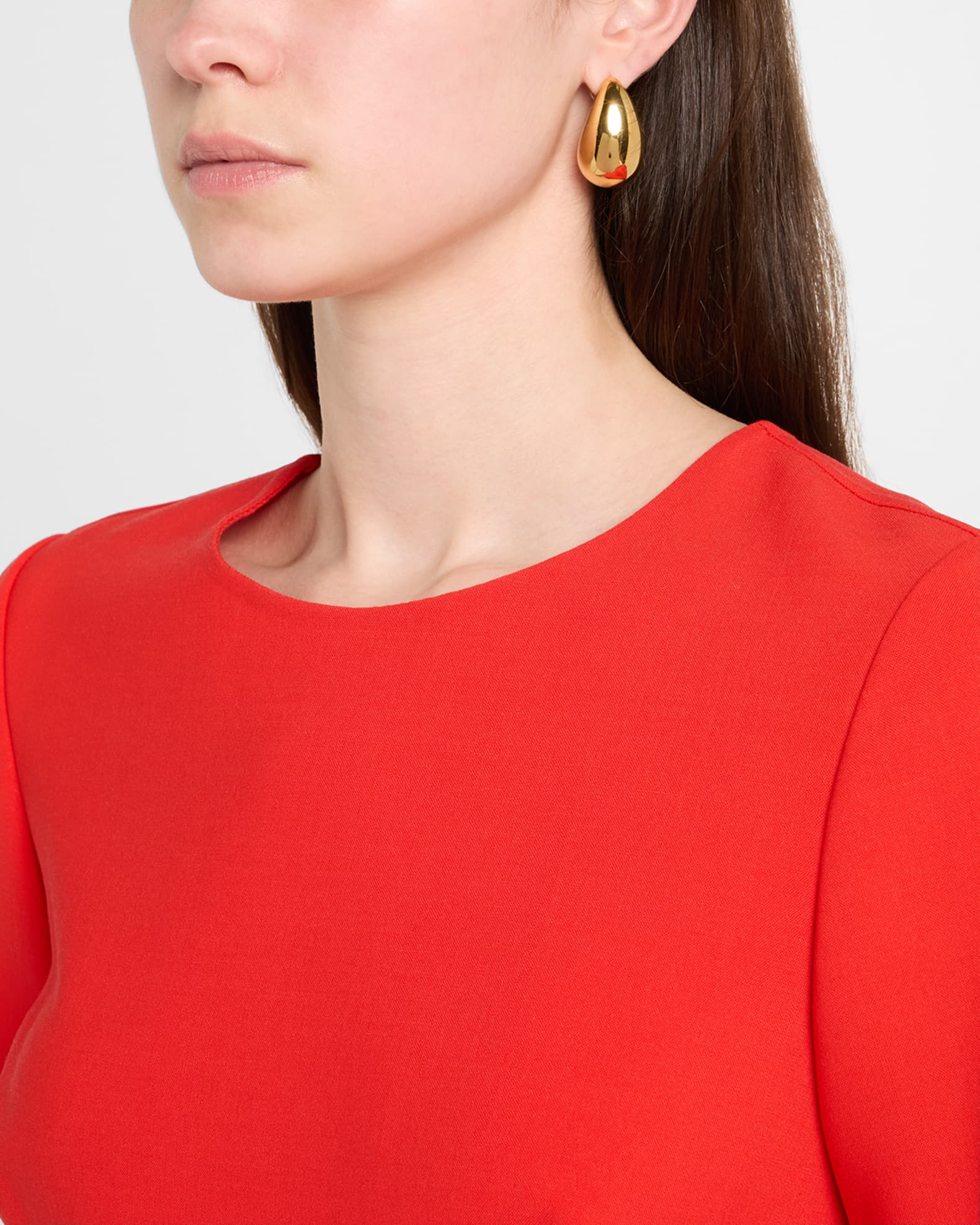 Polished Tapered Hoop Earrings 1