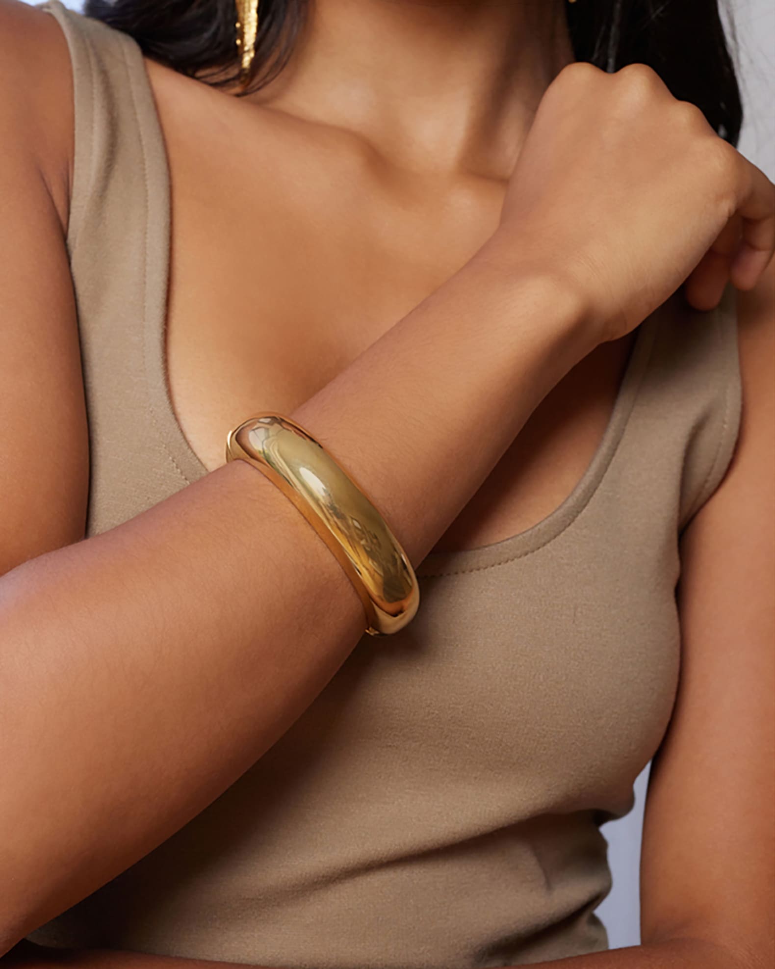 Polished Hinged Bangle Bracelet 1