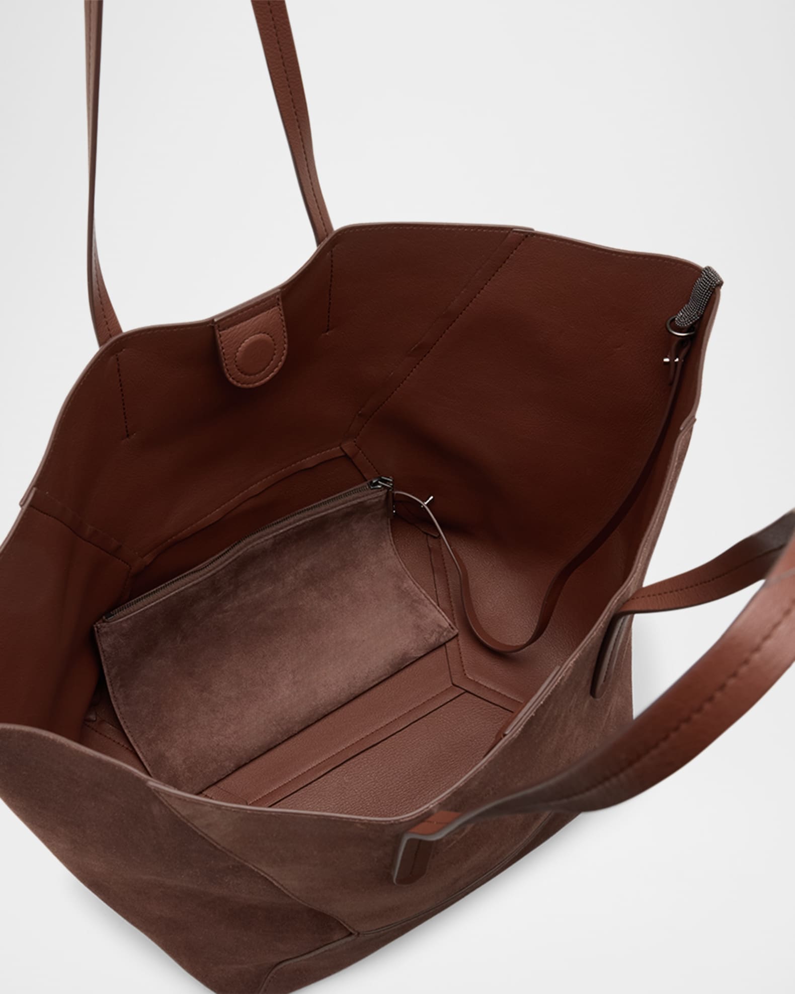 トートバッグ Brunello Cucinelli Borsa Shopping Brunello Cucinelli Duo Medium Suede Shopper Tote Bag