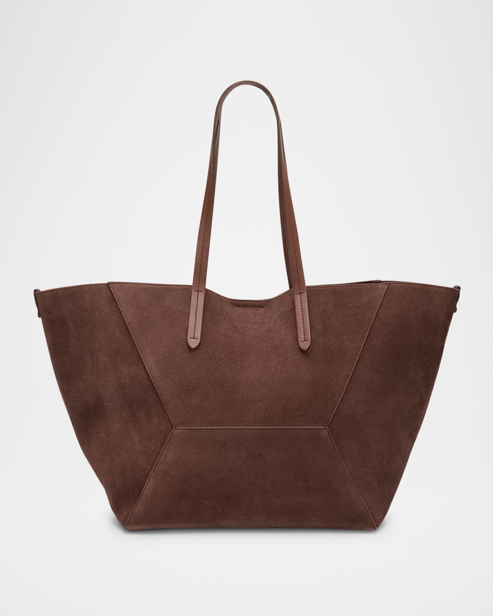 Duo Medium Suede Shopper Tote Bag 0