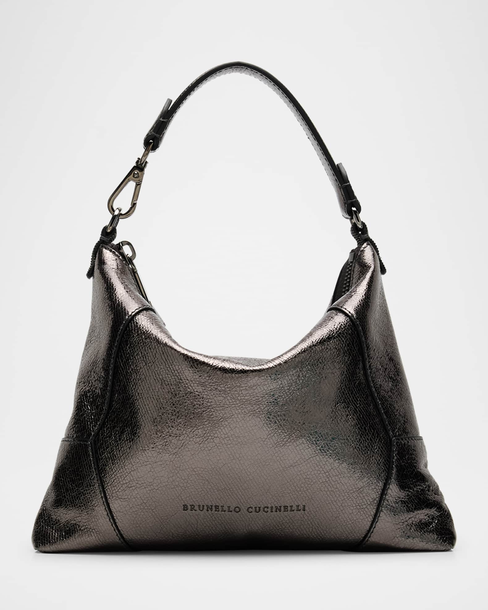 Duo Small Metallic Leather Crossbody Bag 0
