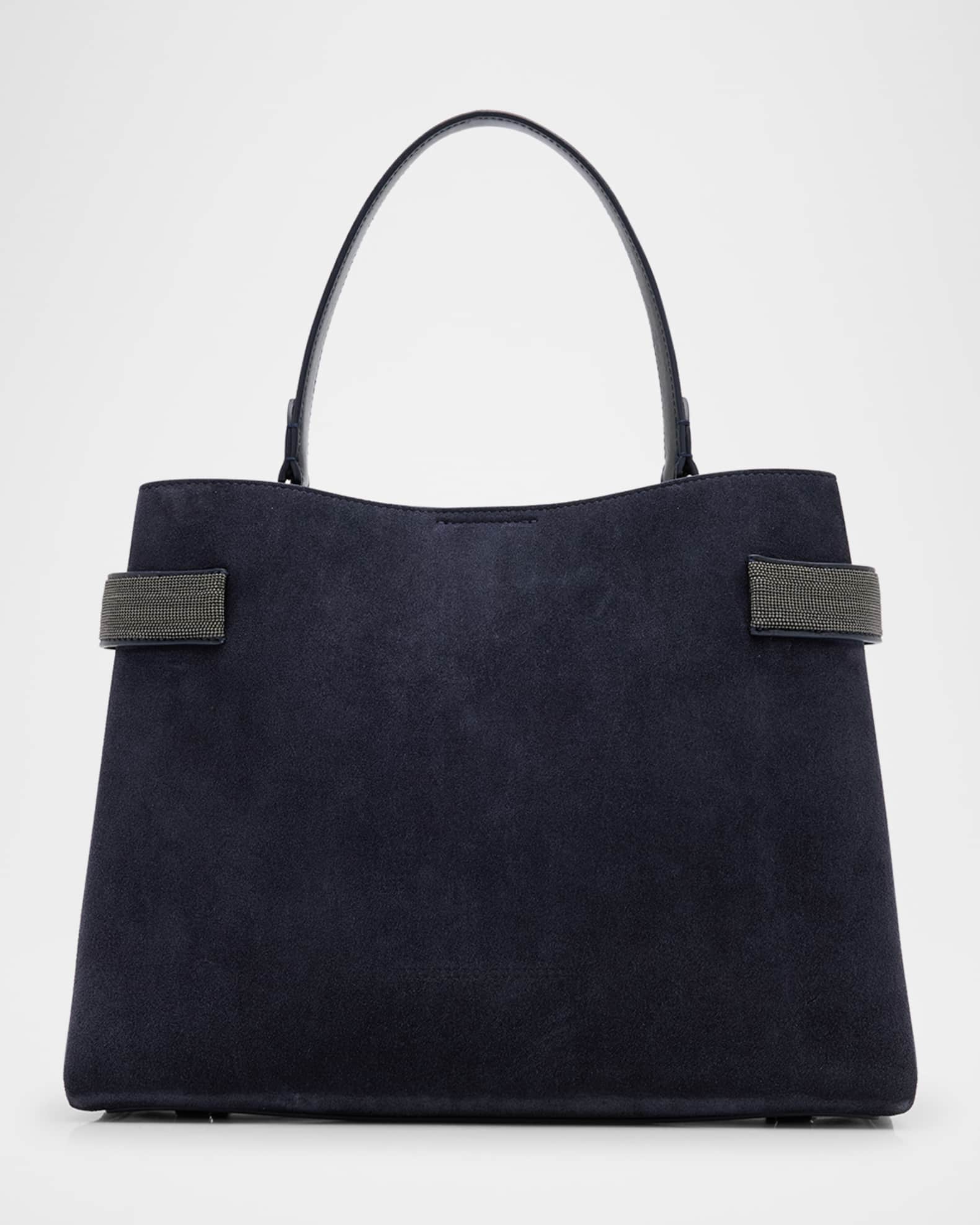Essense Medium Monili Suede Top-Handle Bag 0