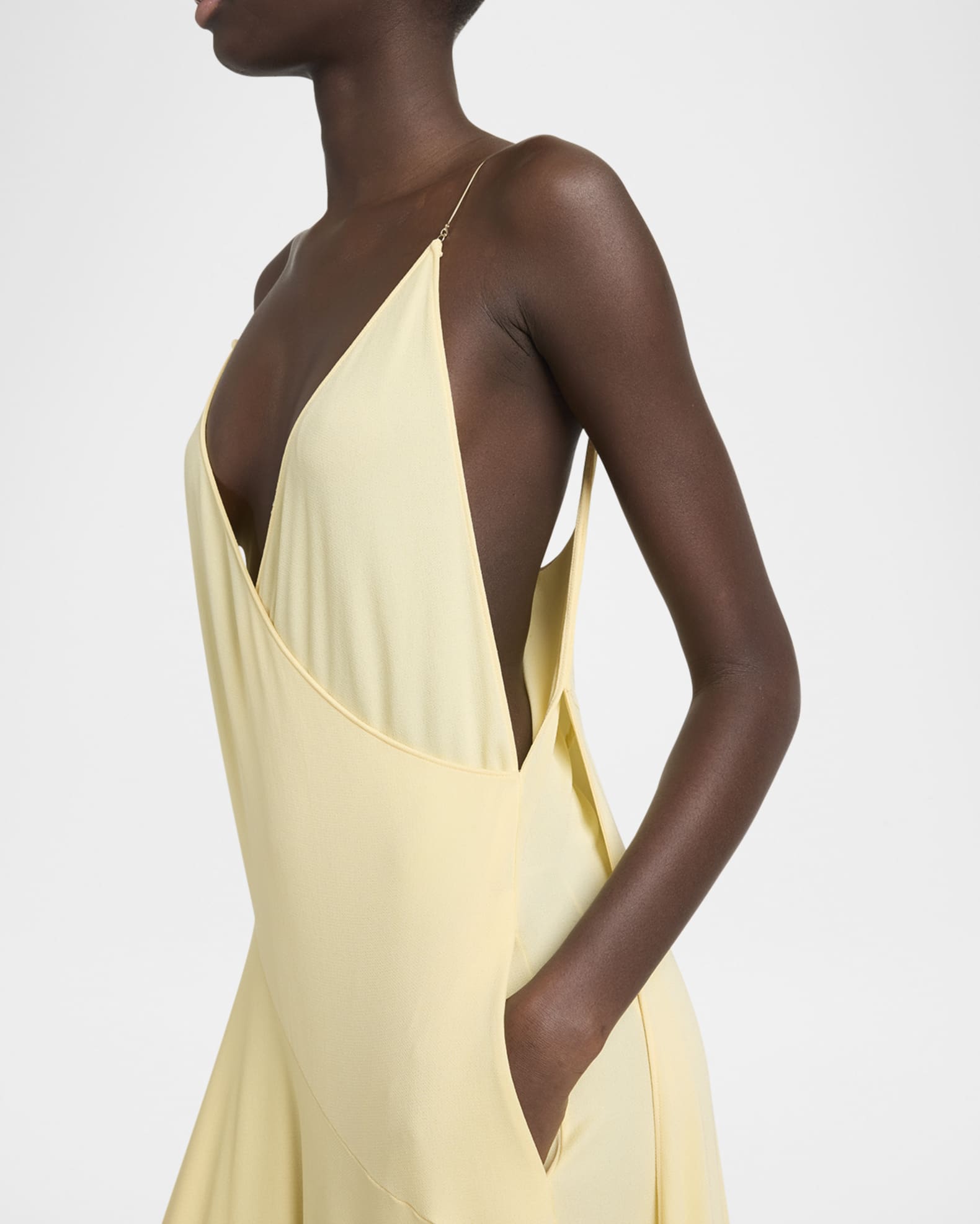 ALAIA Asymmetric Sleeveless Midi Dress | Neiman Marcus