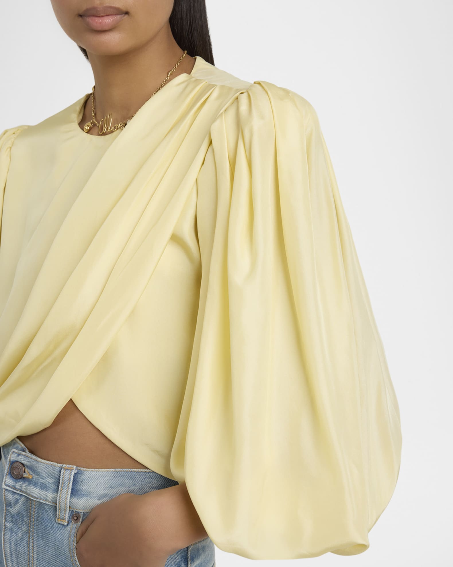 トップス Draped Neck Essential Blouse M Draped Cowl Neck Top - Mint – Coastal Bloom