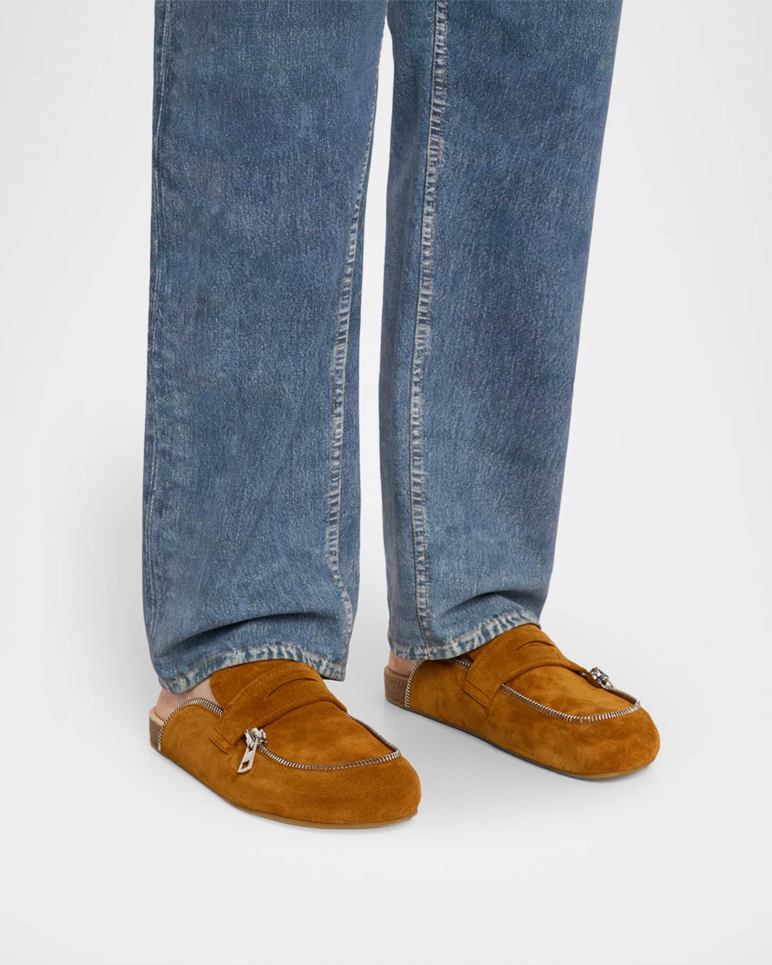 Men's Suede Biker Loafers 1