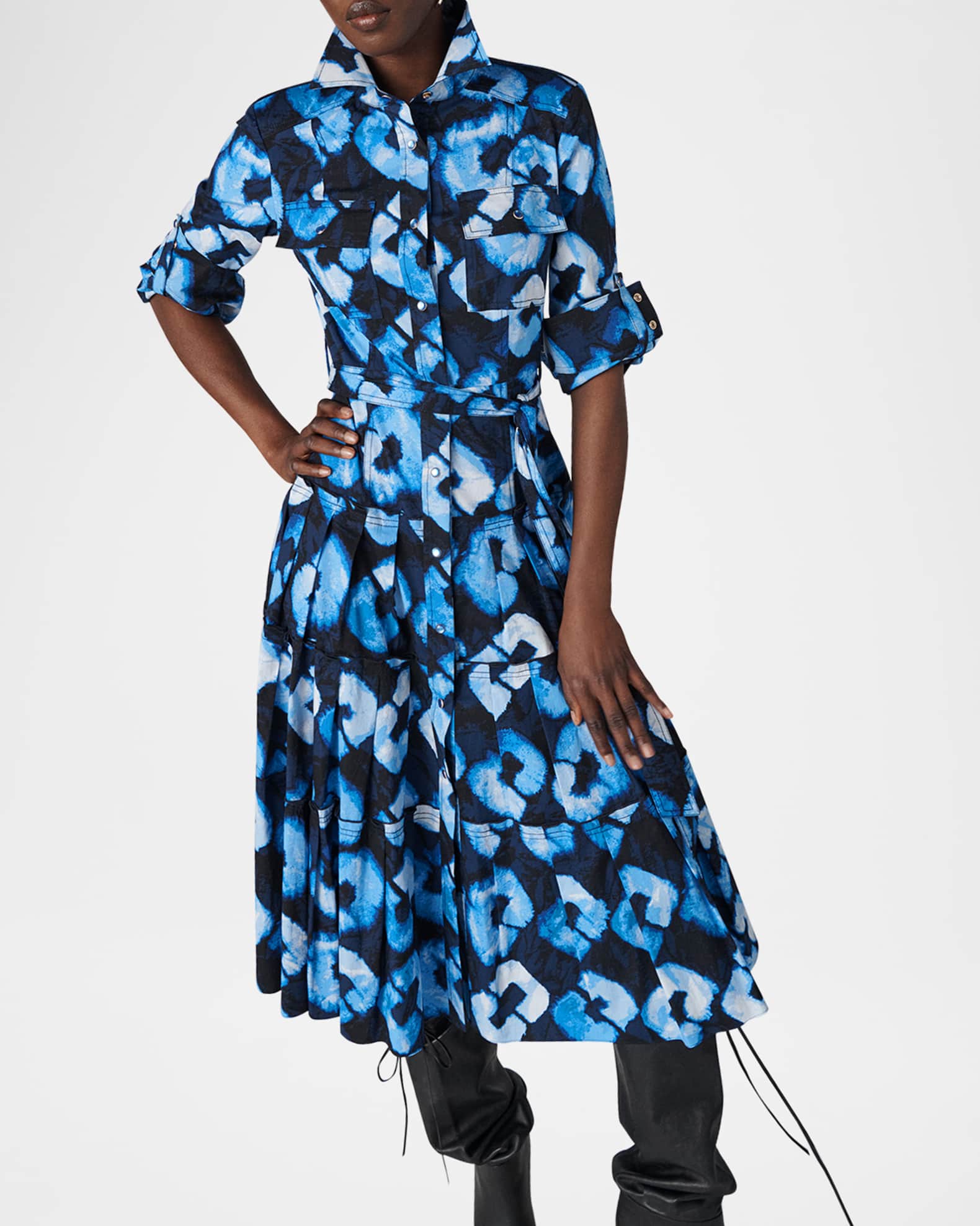 【DIANE von FURSTENBERG】ガジメッシュミディドレス Kassia Mesh Dress Floral - Diane Von Furstenberg