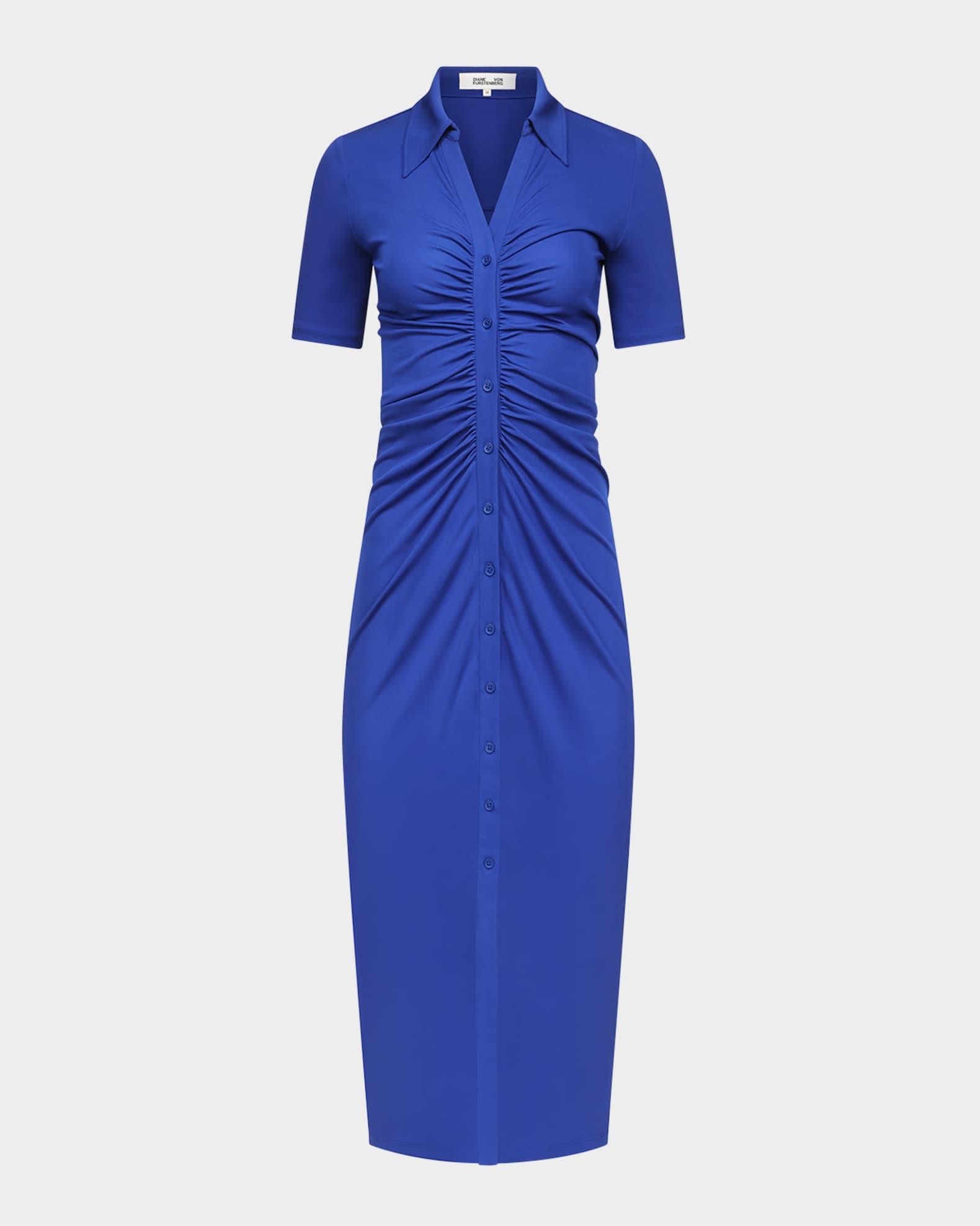 Zoey Ruched Midi Shirtdress 0