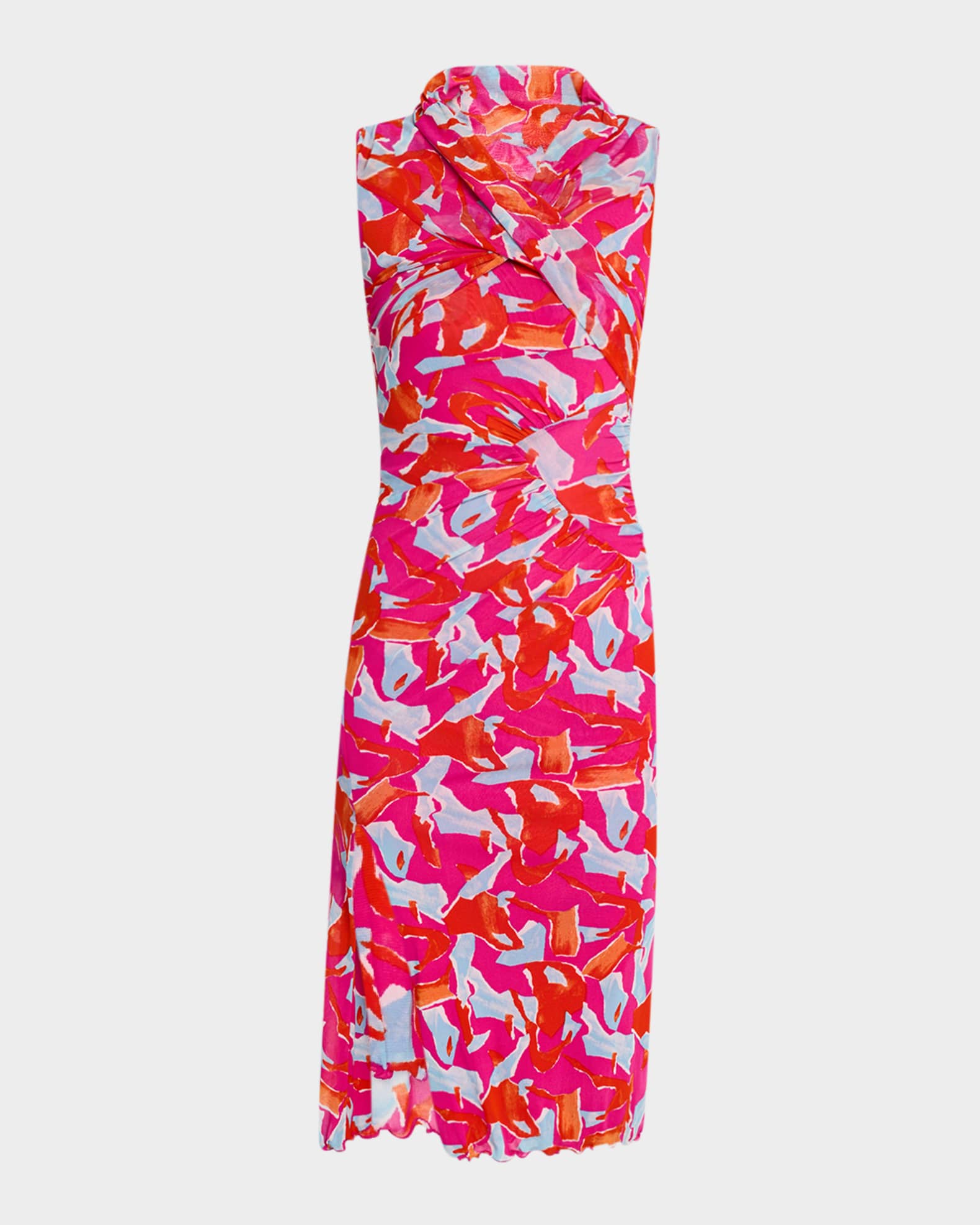 Lovina Bodycon Abstract-Print Mesh Dress 0