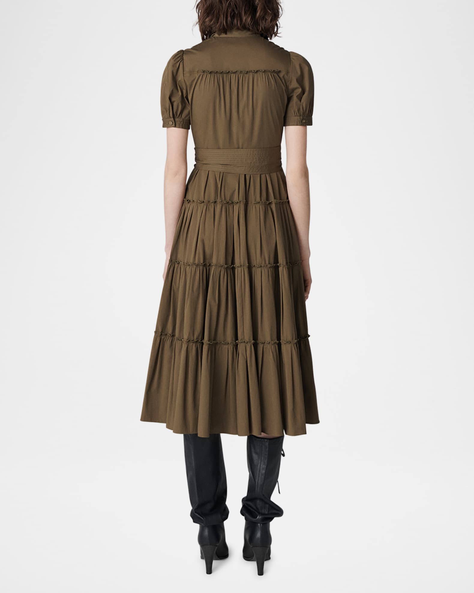 Diane von Furstenberg Queena Tiered Ruffle Midi Dress