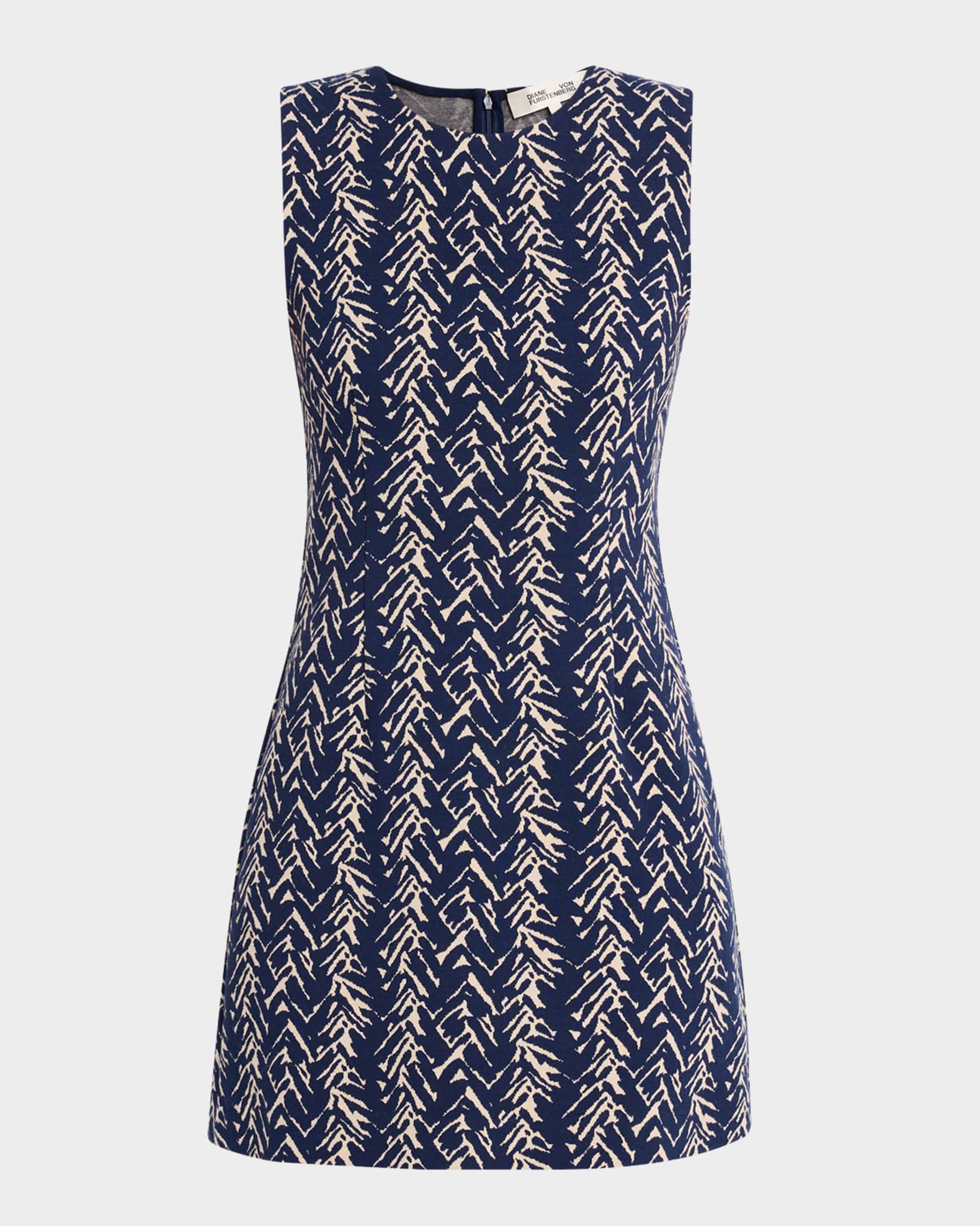 Ruby Sleeveless Abstract Intarsia Mini Dress 0