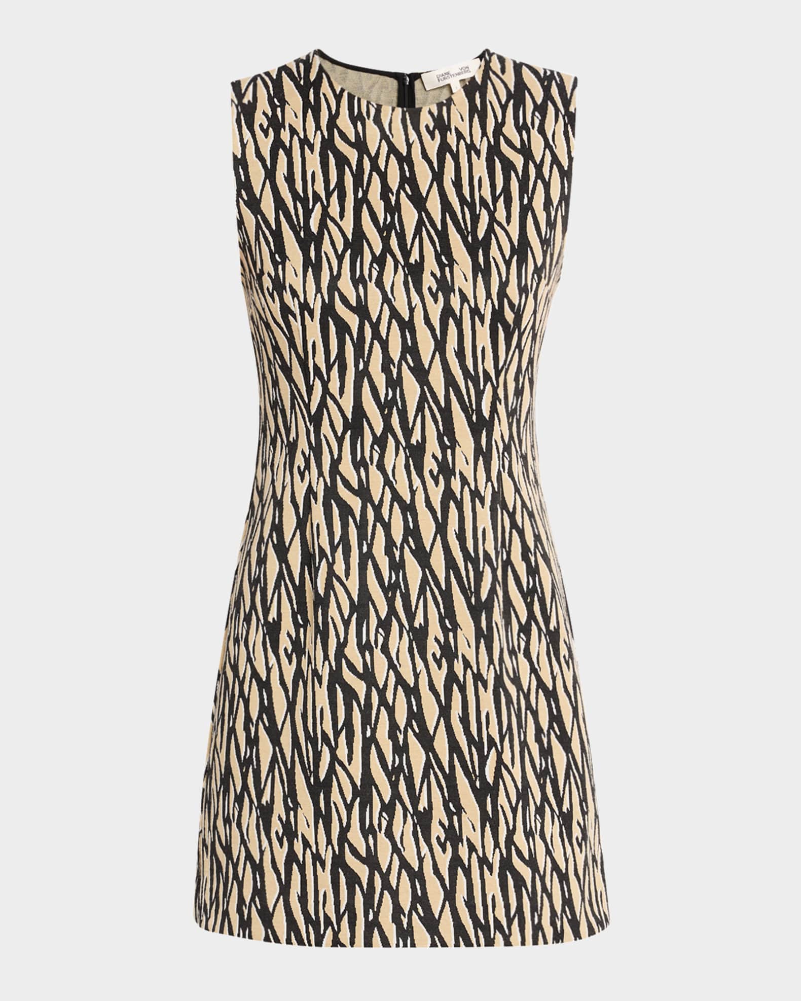Ruby Sleeveless Abstract Intarsia Mini Dress 0