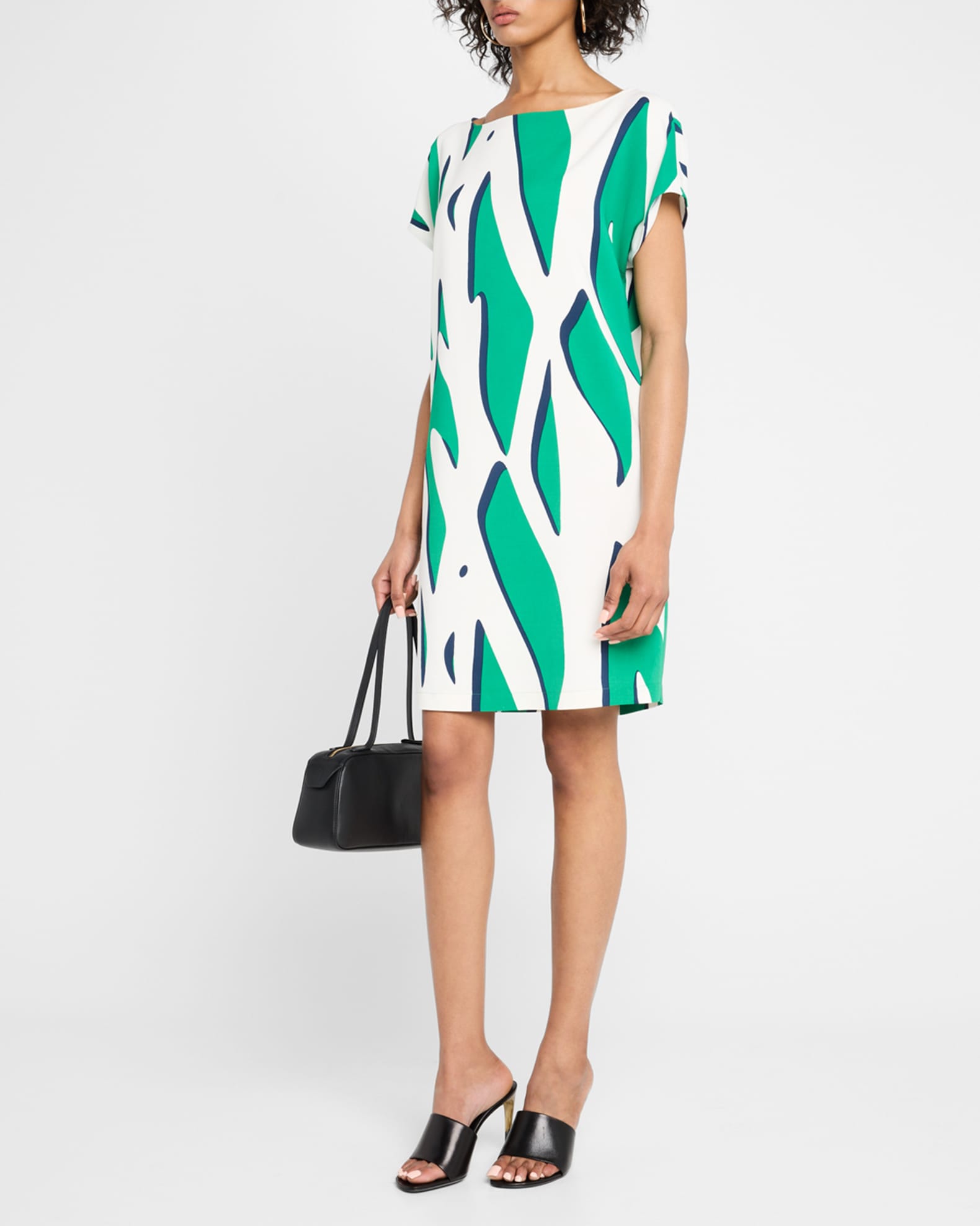 Cora Dolman-Sleeve Mini Shift Dress 1