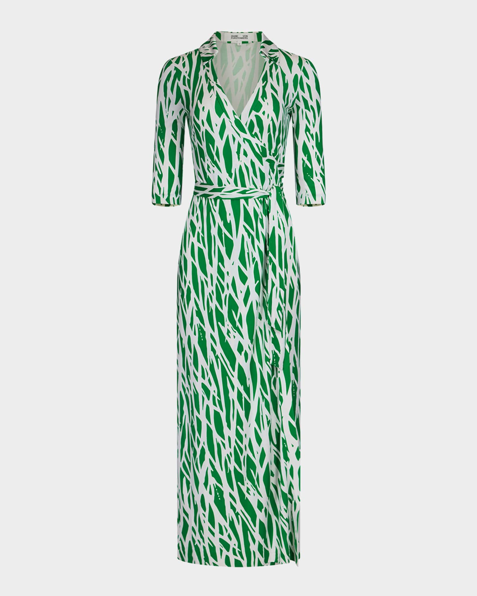 Abigail Abstract-Print Jersey Maxi Wrap Dress 0
