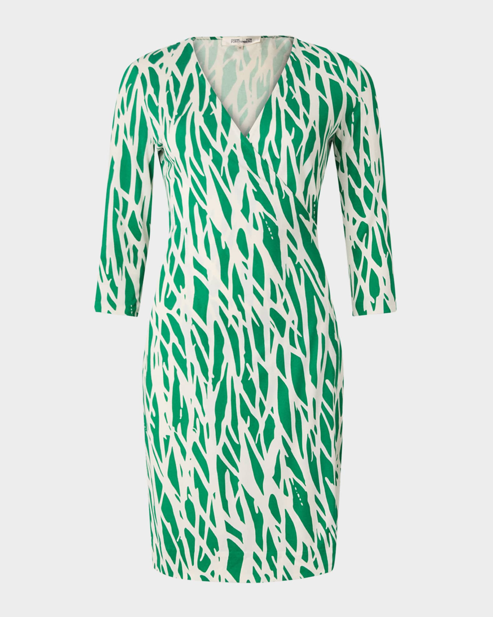 Julian Abstract-Print Jersey Mini Wrap Dress 0