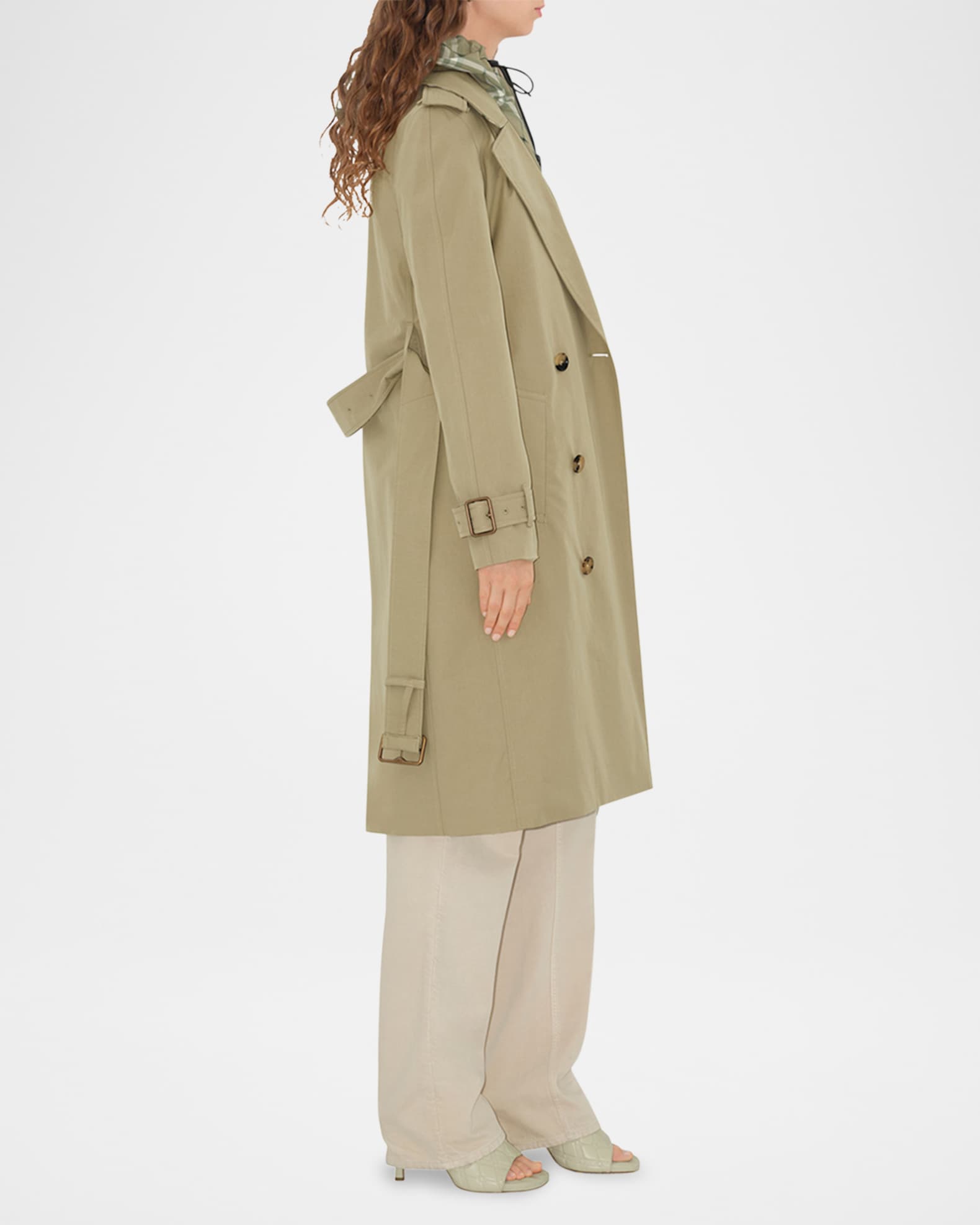Burberry Belted Long Trench Coat | Neiman Marcus