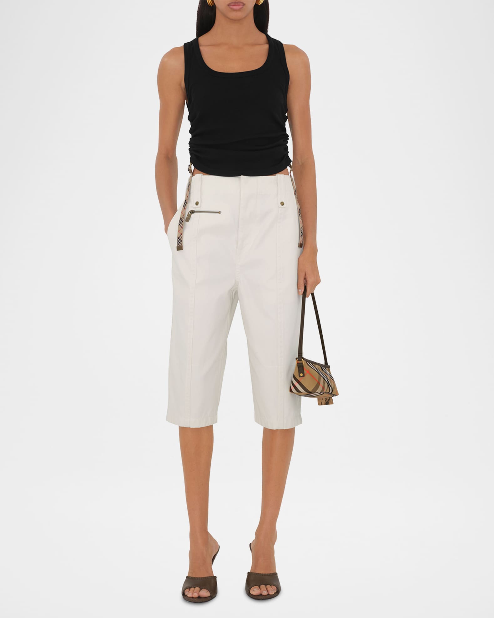 Ruched Sides Rib Tank Top 1