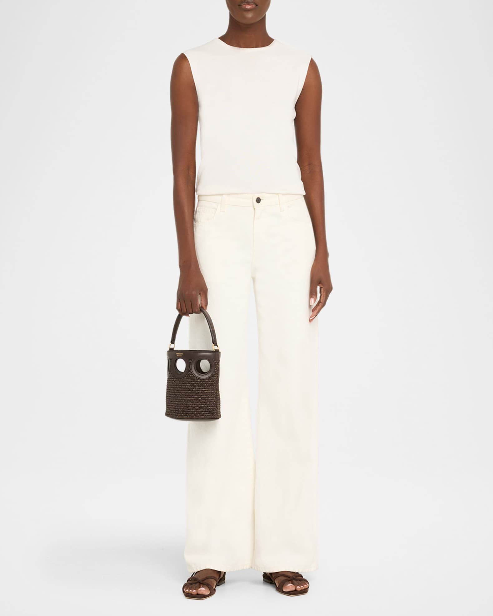【FERRAGAMO】BIG sale★CUTOUT ラフィア トートバッグ FERRAGAMO Large Cut-Out Raffia Tote Bag | Saks Fifth Avenue
