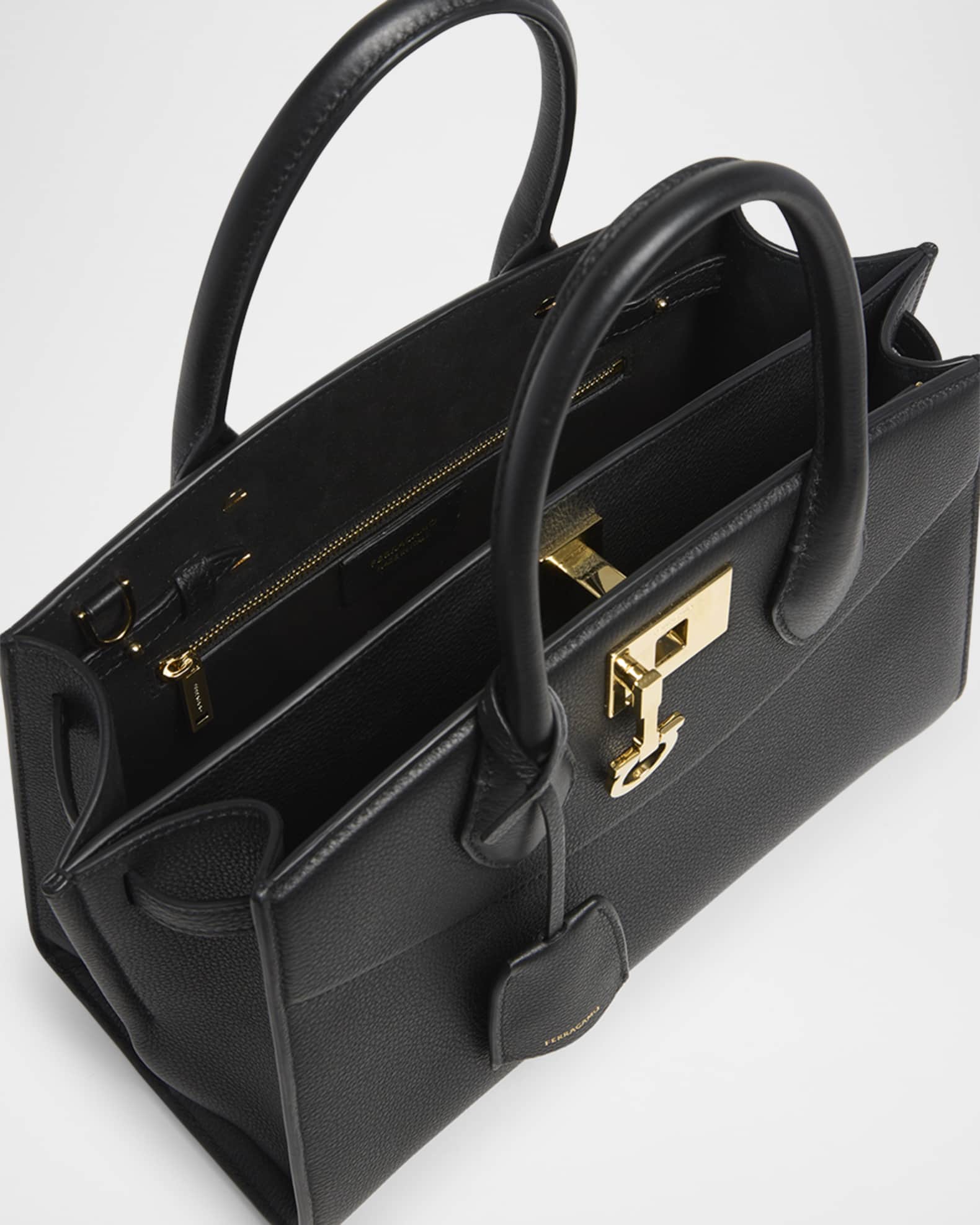 【FERRAGAMO】NEW STUDIO SOFT LARGE BAG Ferragamo The New Studio Soft Leather Top-Handle Bag