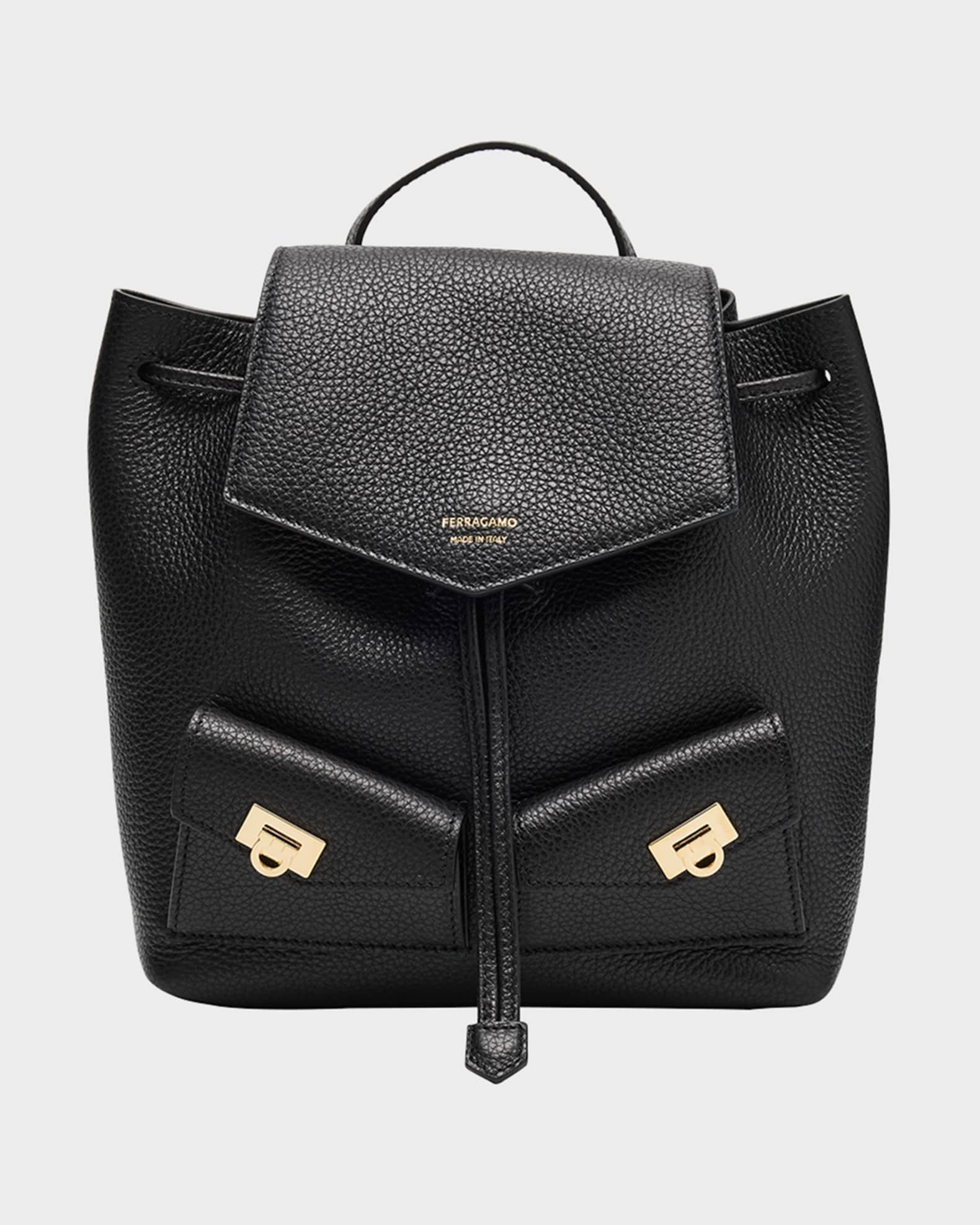 Grain Leather Backpack 0