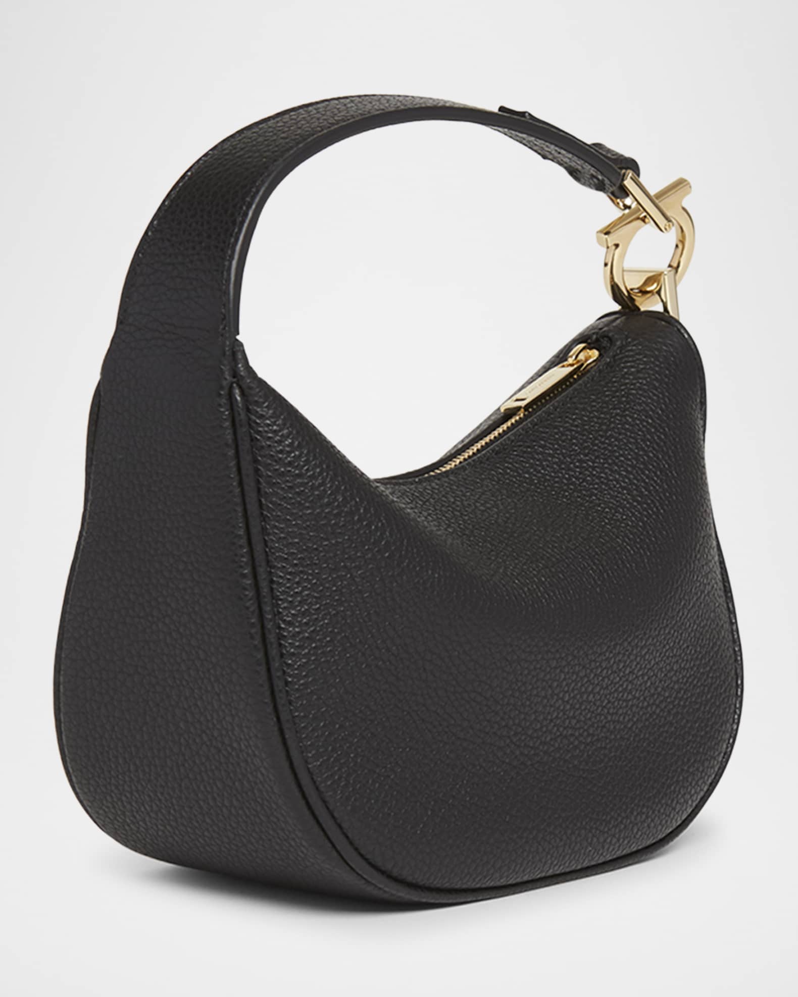 Ferragamo Smile Grainy Leather Top-Handle Bag | Neiman Marcus