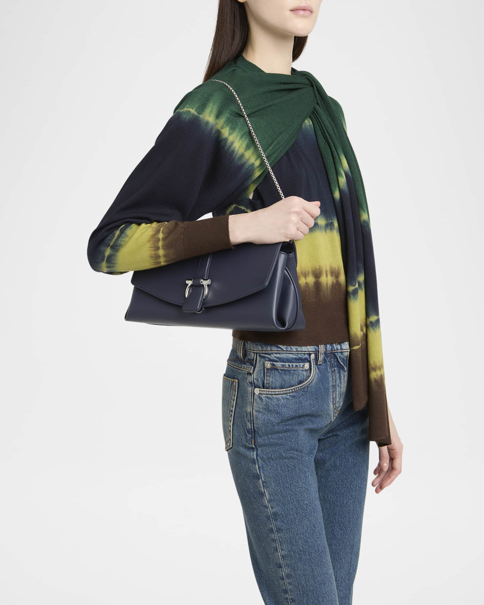 Ferragamo New Line Leather Shoulder Bag | Neiman Marcus Ferragamo New Line Leather Shoulder Bag | Neiman Marcus