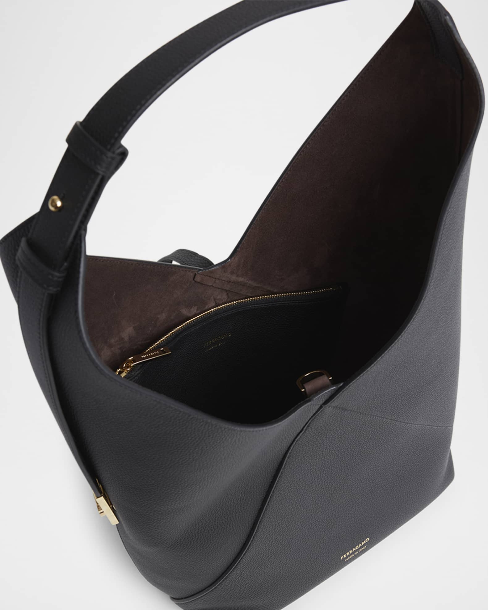 【Ferragamo】オリガミ ホーボーバッグ Ferragamo Origami Leather Hobo Bag | Neiman Marcus