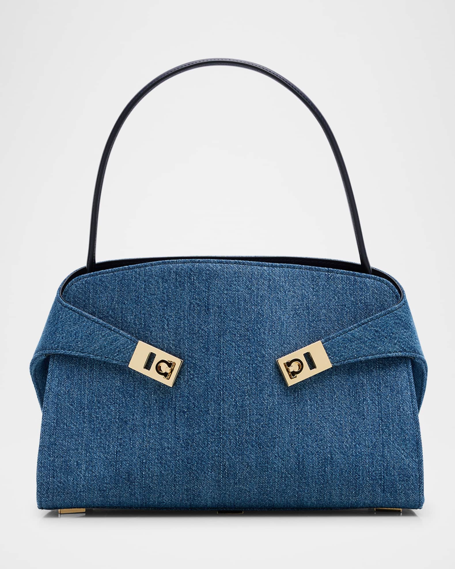 Hug Washed Denim Shoulder Bag 0