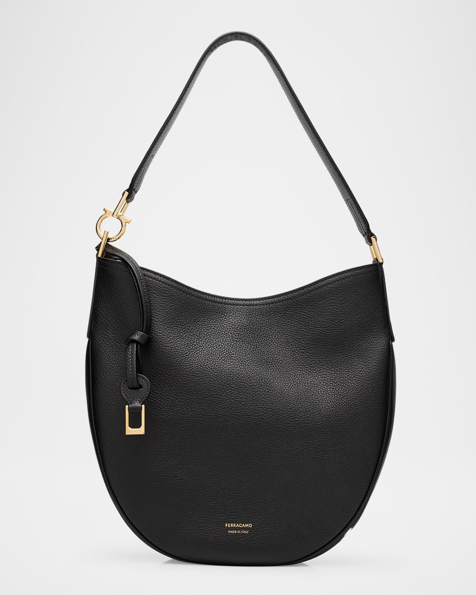 バッグ・カバンその他 SALVATORE FERRAGAMO SMILE SMALL HOBO BAG IN GRAINY LEATHER Ferragamo Smile Small Leather Hobo Bag - Bergdorf Goodman