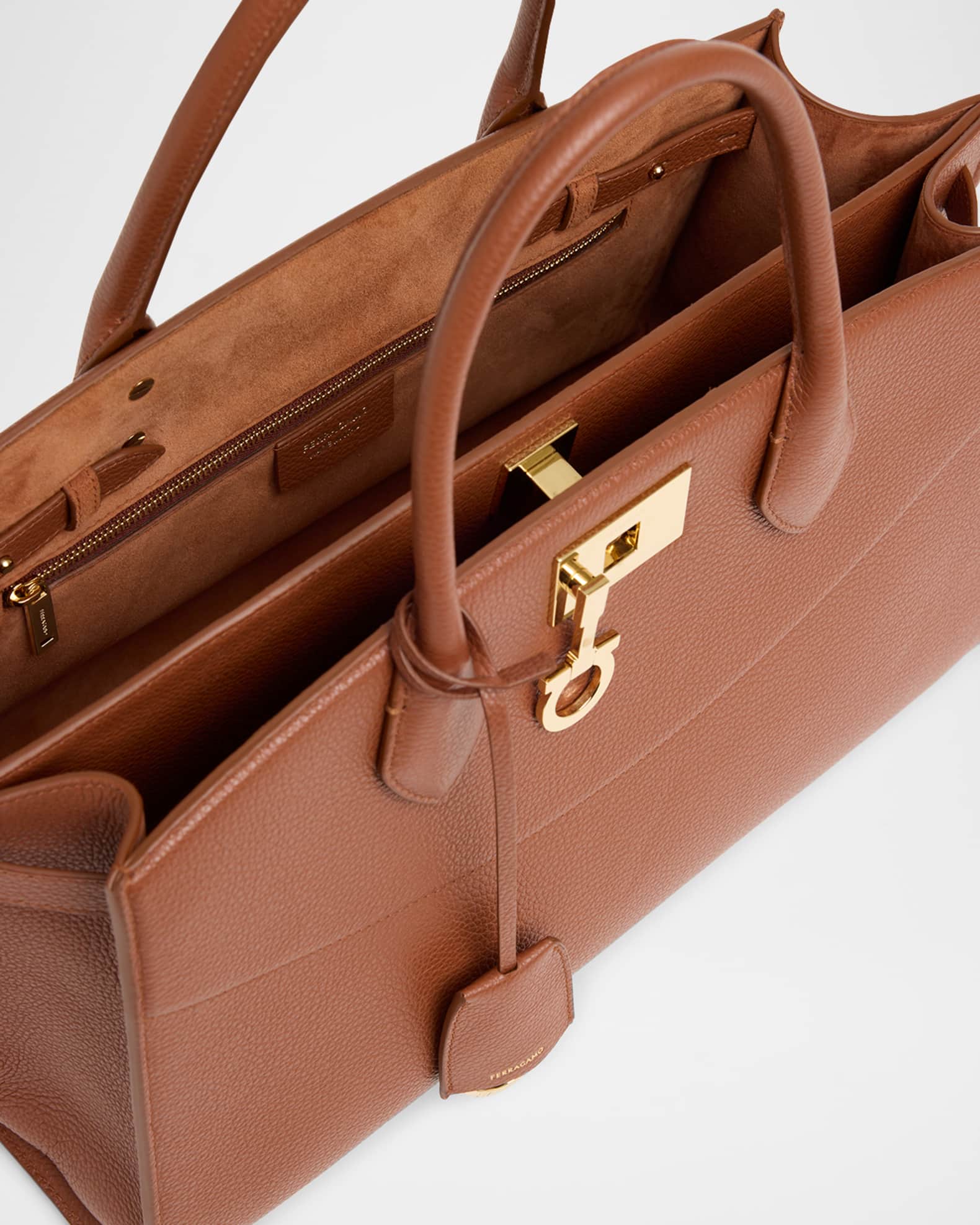 Ferragamo The New Studio Soft Leather Top-Handle Bag