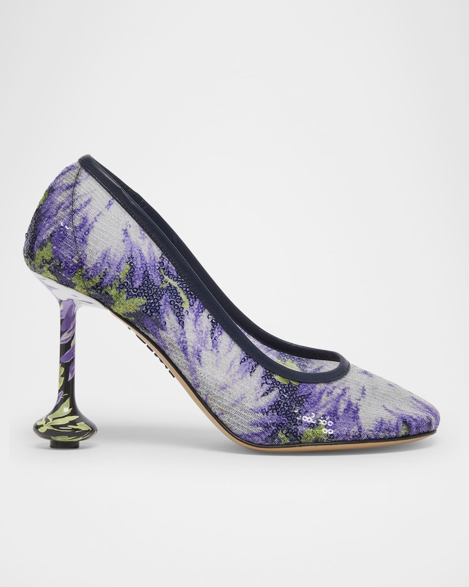 Toy Floral Sequin Stiletto Pumps 0