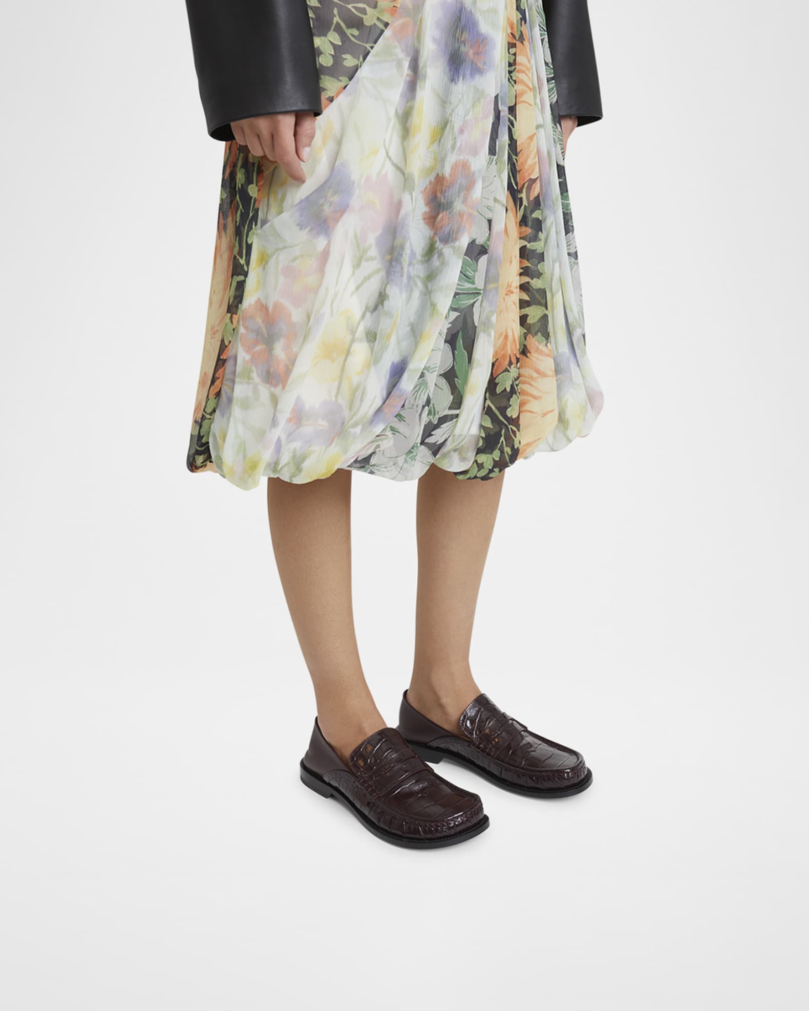 Campo Croco Fold Penny Loafers 1