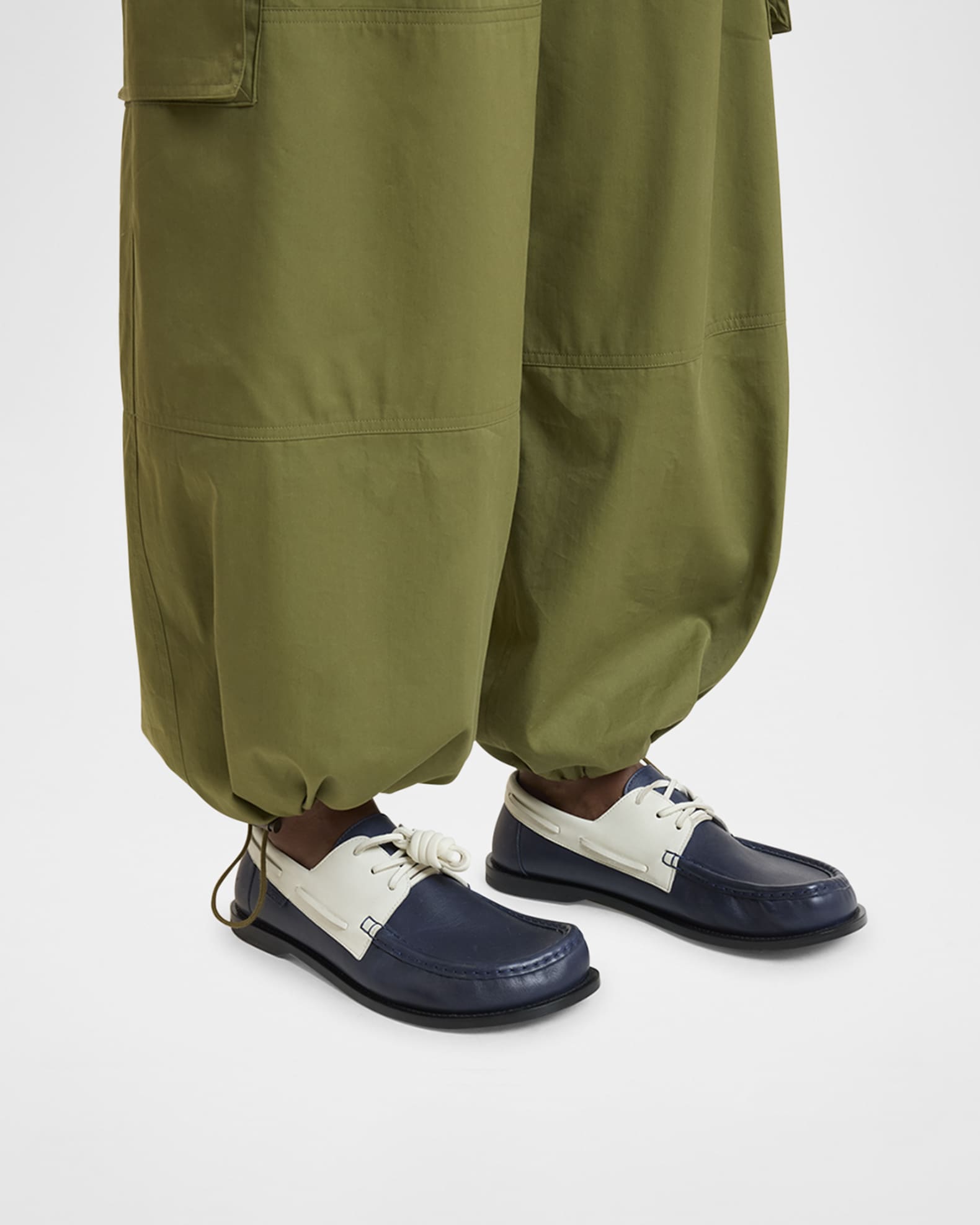 Campo Bicolor Calfskin Boat Loafers 1