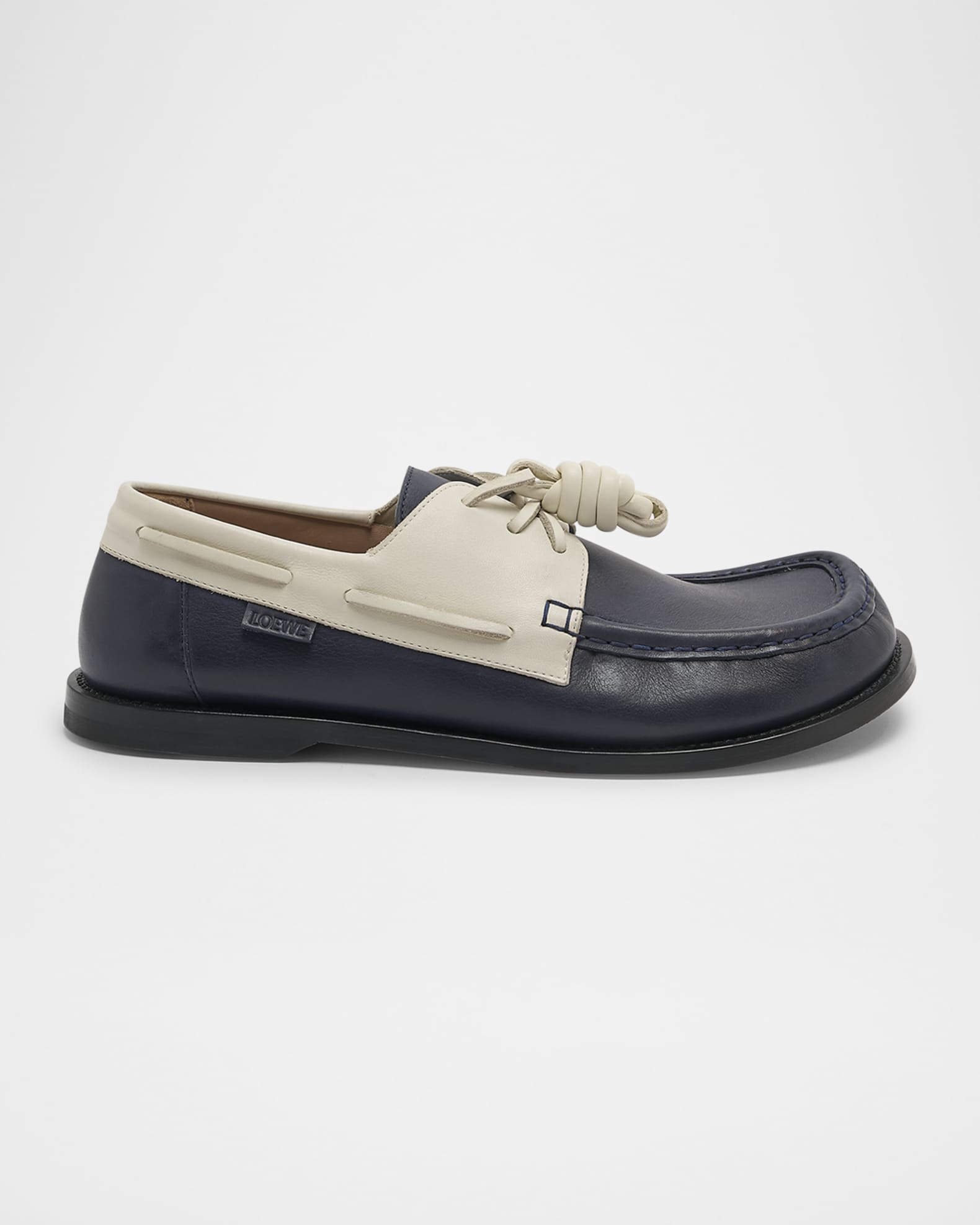 Campo Bicolor Calfskin Boat Loafers 0
