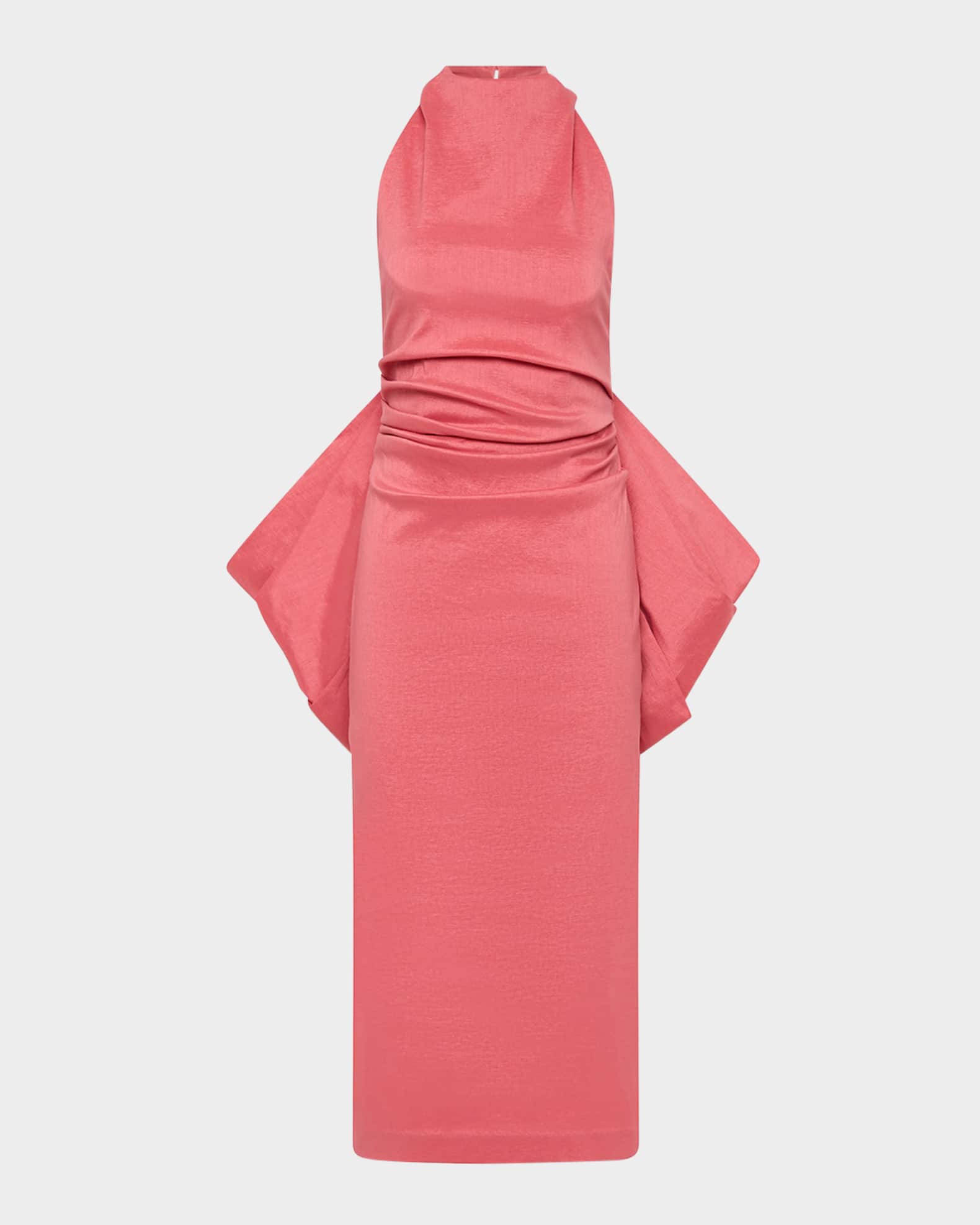 Lottie Bow Halter Midi Dress 0