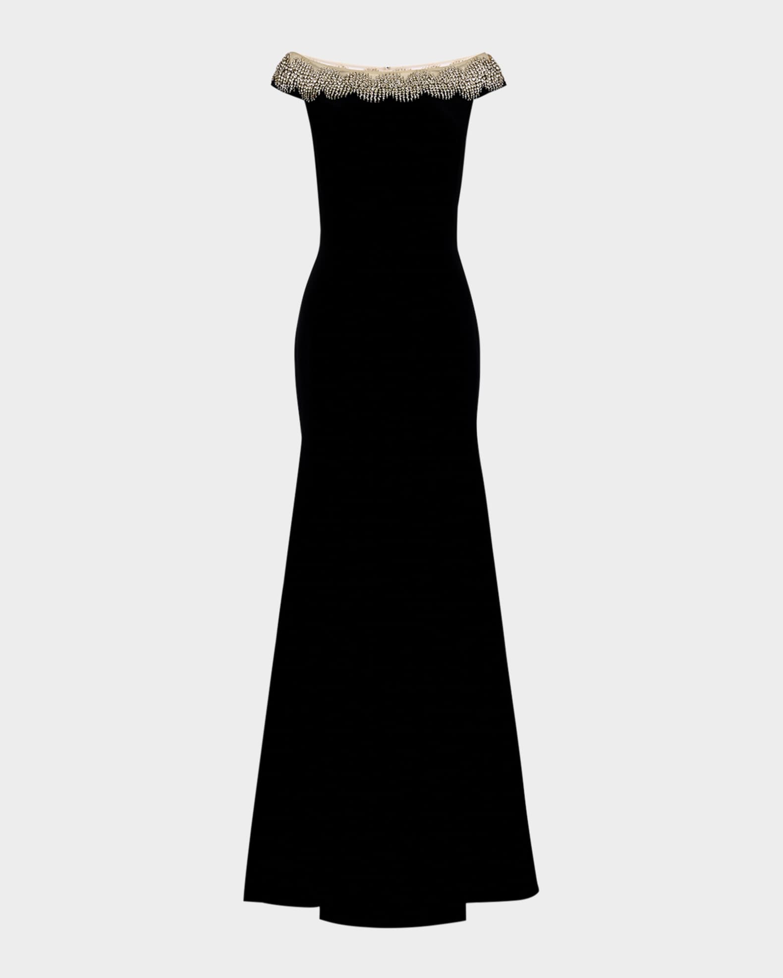 Jenny Packham Azalea Crystal Off-The-Shoulder Gown | Neiman