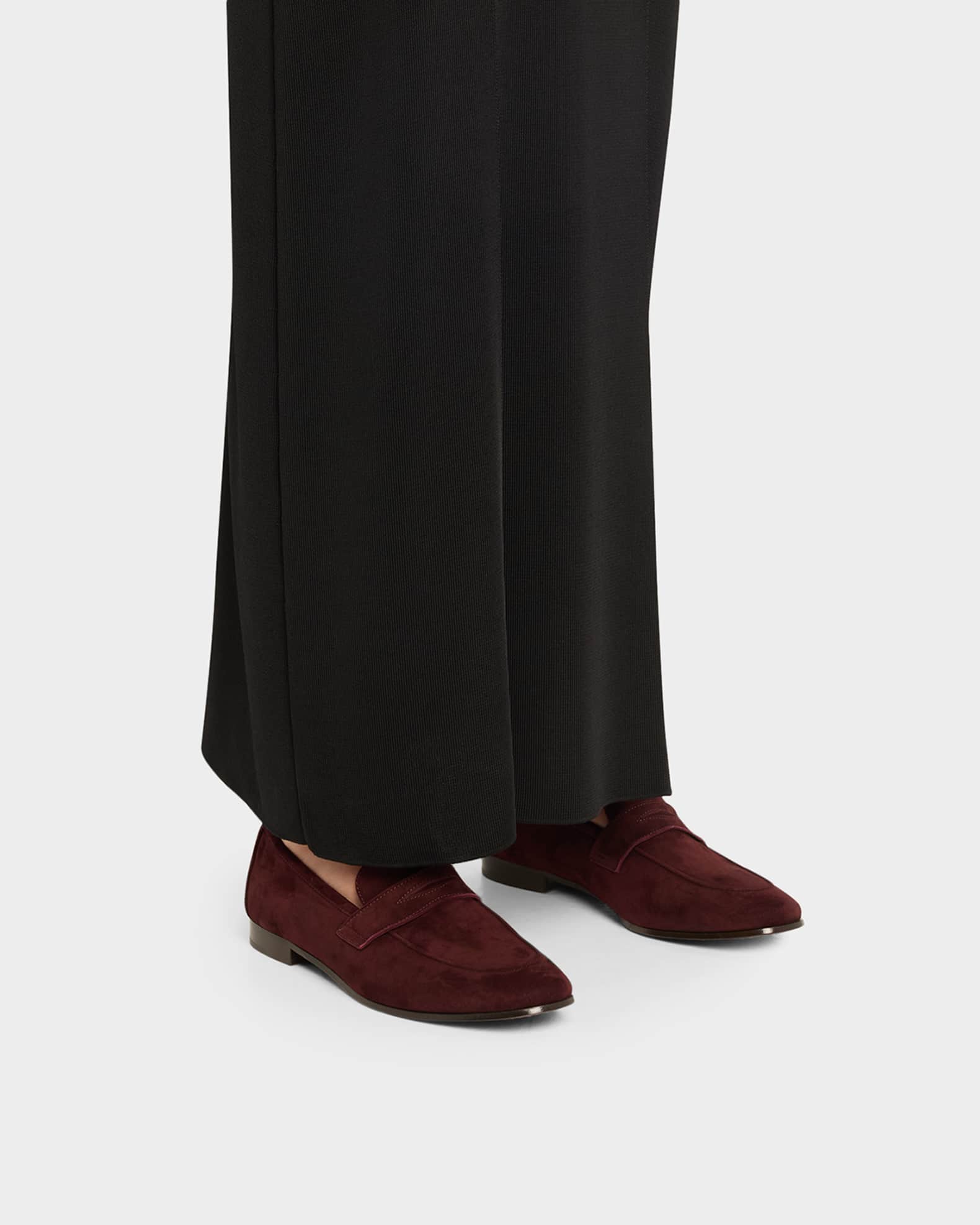 Suede Flaneur Penny Loafers 1