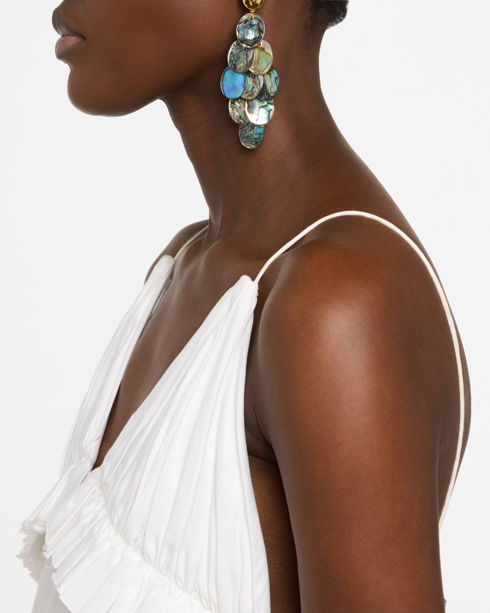 Abalone Shell Chandelier Earrings 1