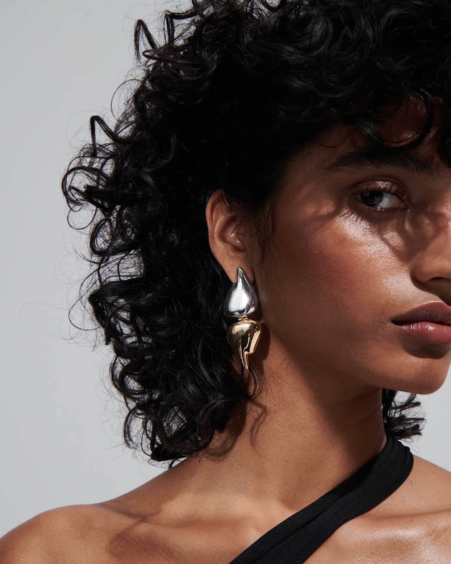 Blaze Two-Tone Convertible Earrings 1