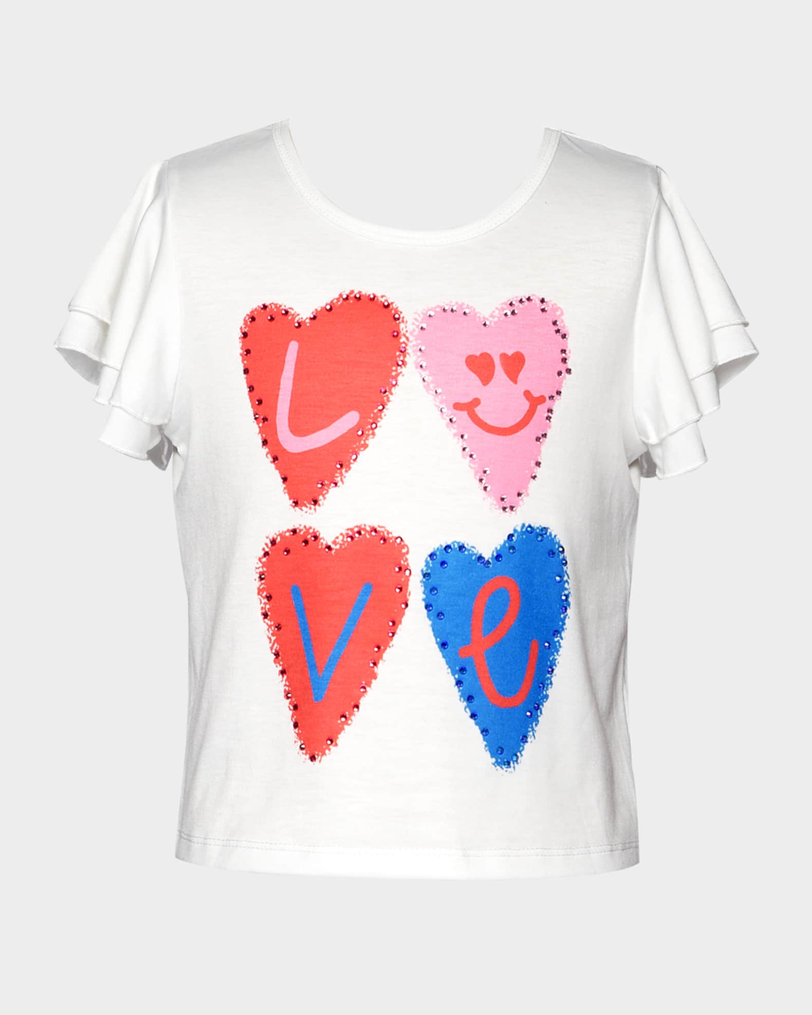 Girl's Love Embellished T-Shirt, Size 4-14 0