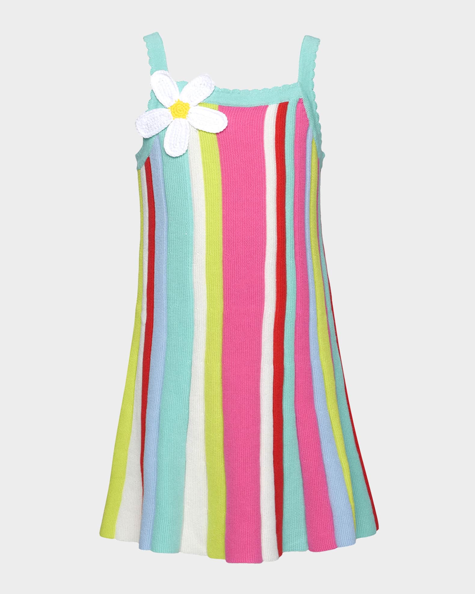 Girl's Multicolor Striped Tank Dress, Size 4-14 0